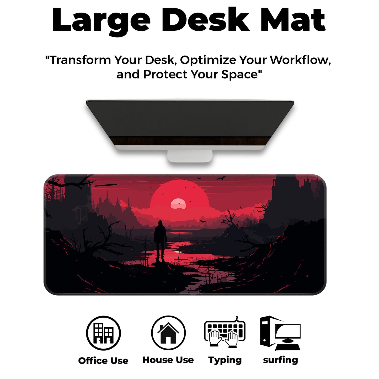 Red Landscape - E-XL Mousepad image 5