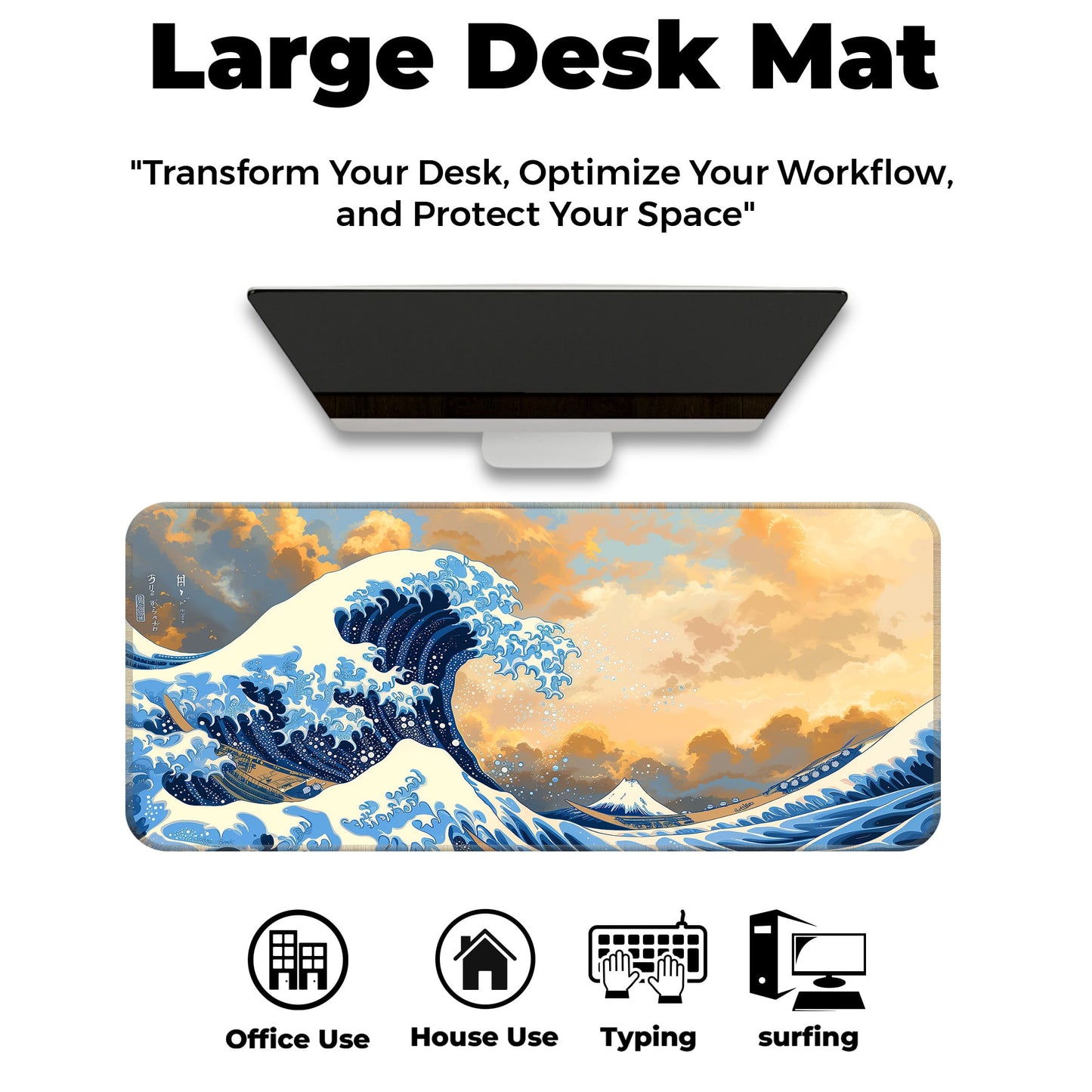 Sea Waves Abstract - E-XL Mousepad image 5