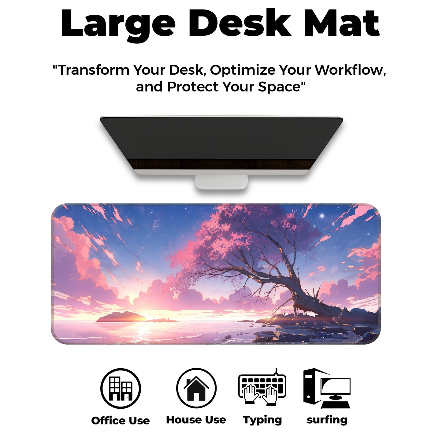 Sakura Sunset Abstract - E-XL Mousepad image 5