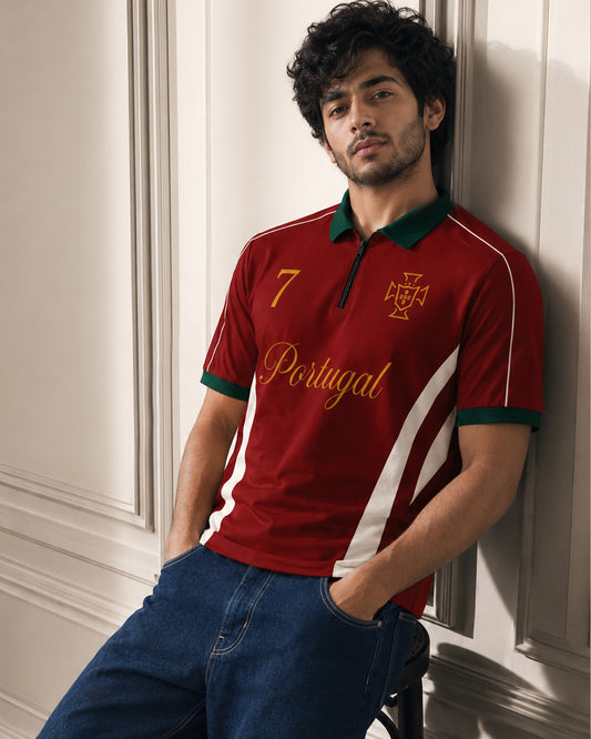 Portugal Zipper Polo