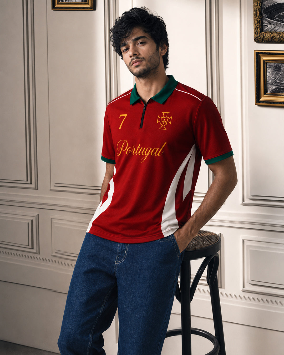 Portugal Zipper Polo