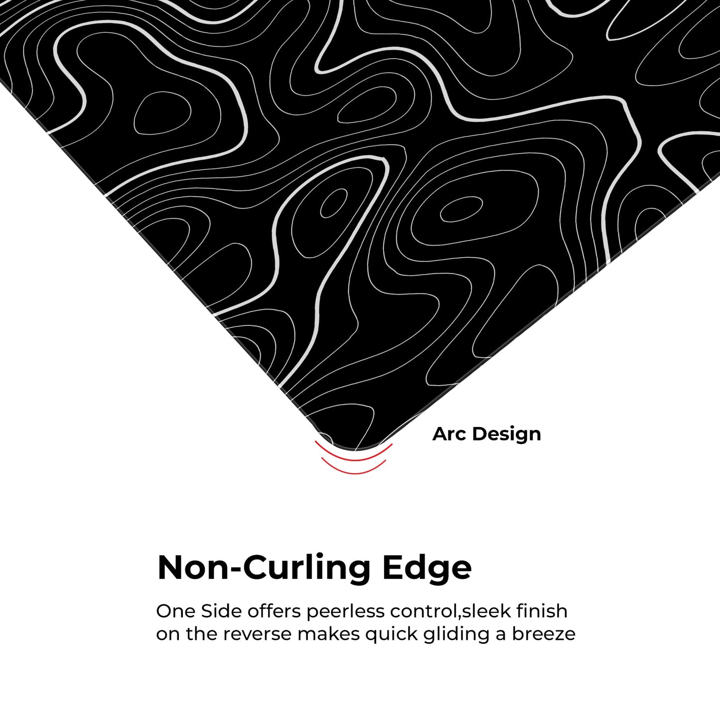 Black Topography - S Size Mousepad image 4