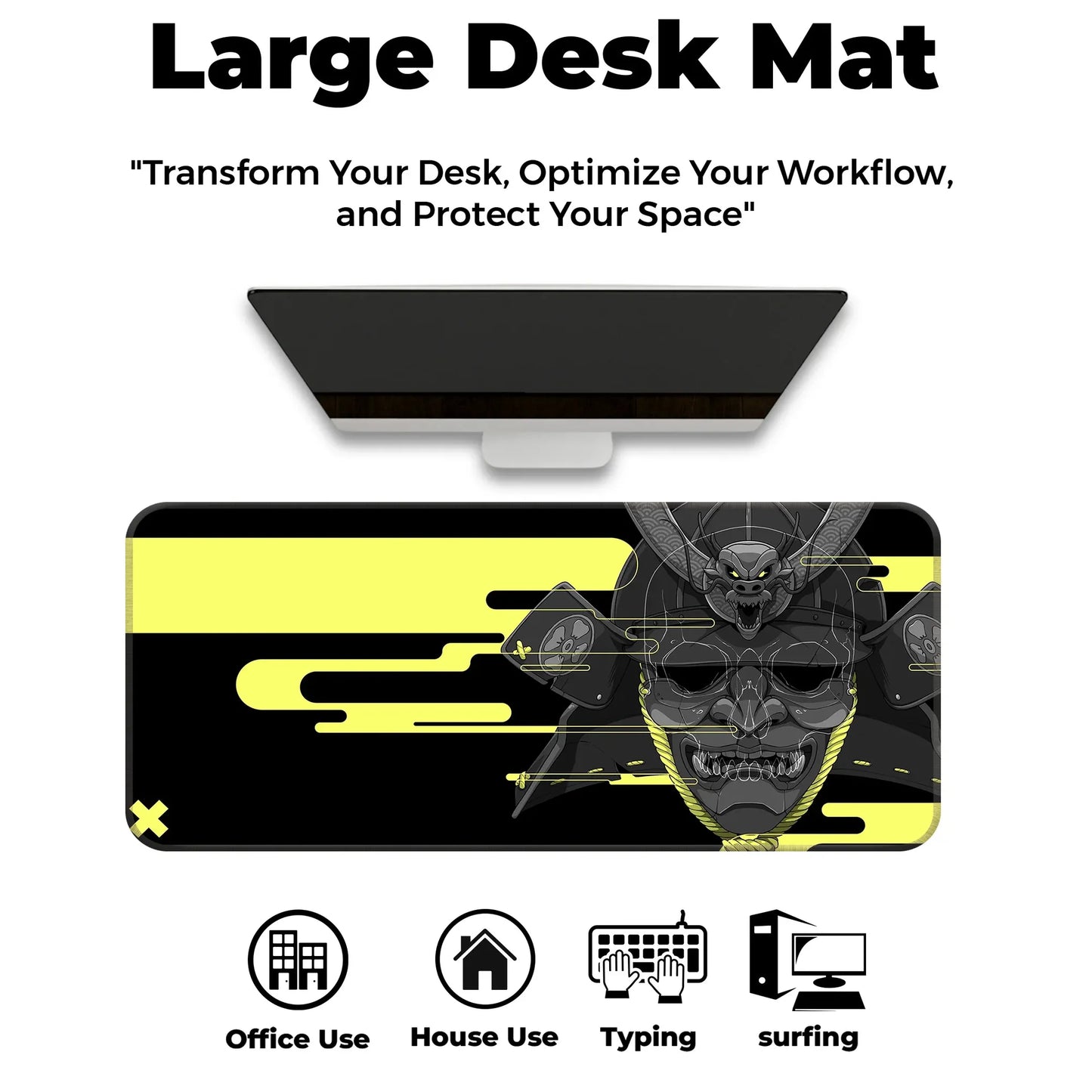 Cyber Oni - Yellow - E-XL Mousepad image 5