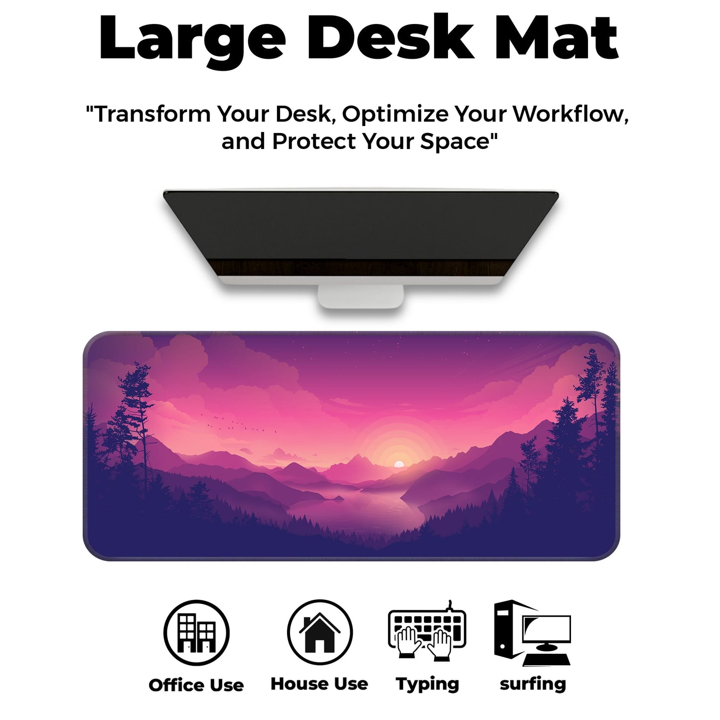 Pink Sunset - E-XL Mousepad image 5