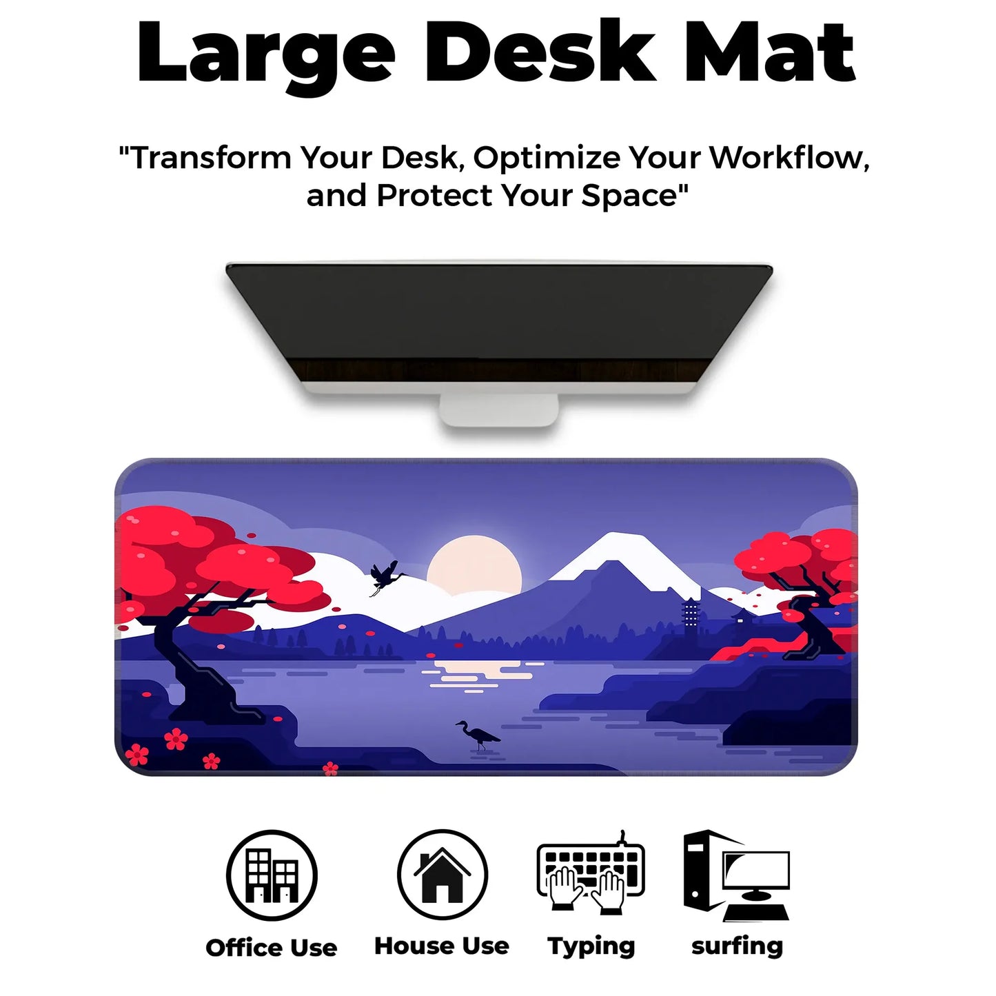 Mountains Art - Purple - E-XL Mousepad image 5