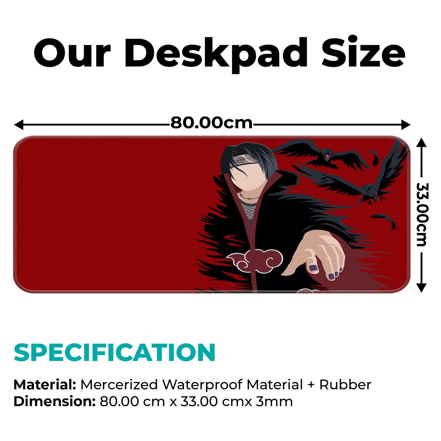 Itachi - Minimal - II - E-XL Mousepad image 1