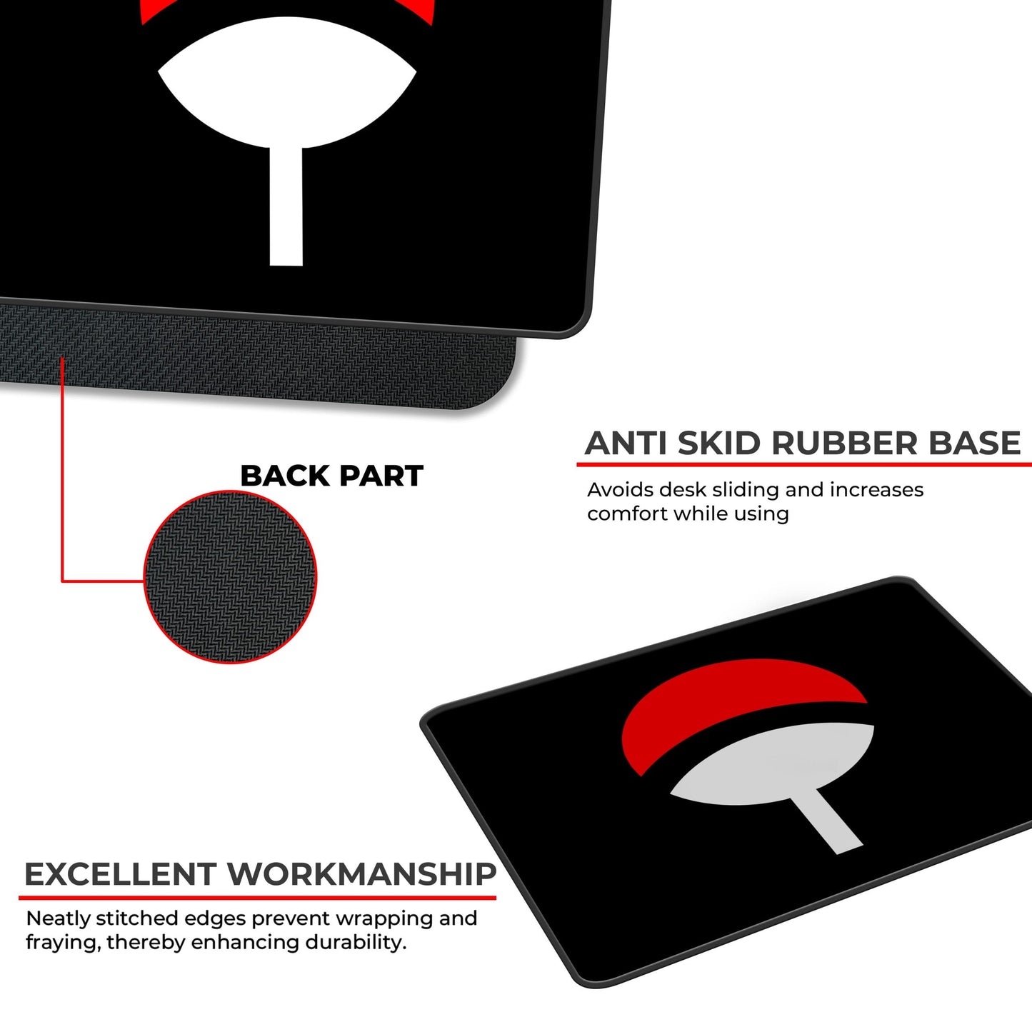 Uchiha Clan Crest - S Size Mousepad image 3