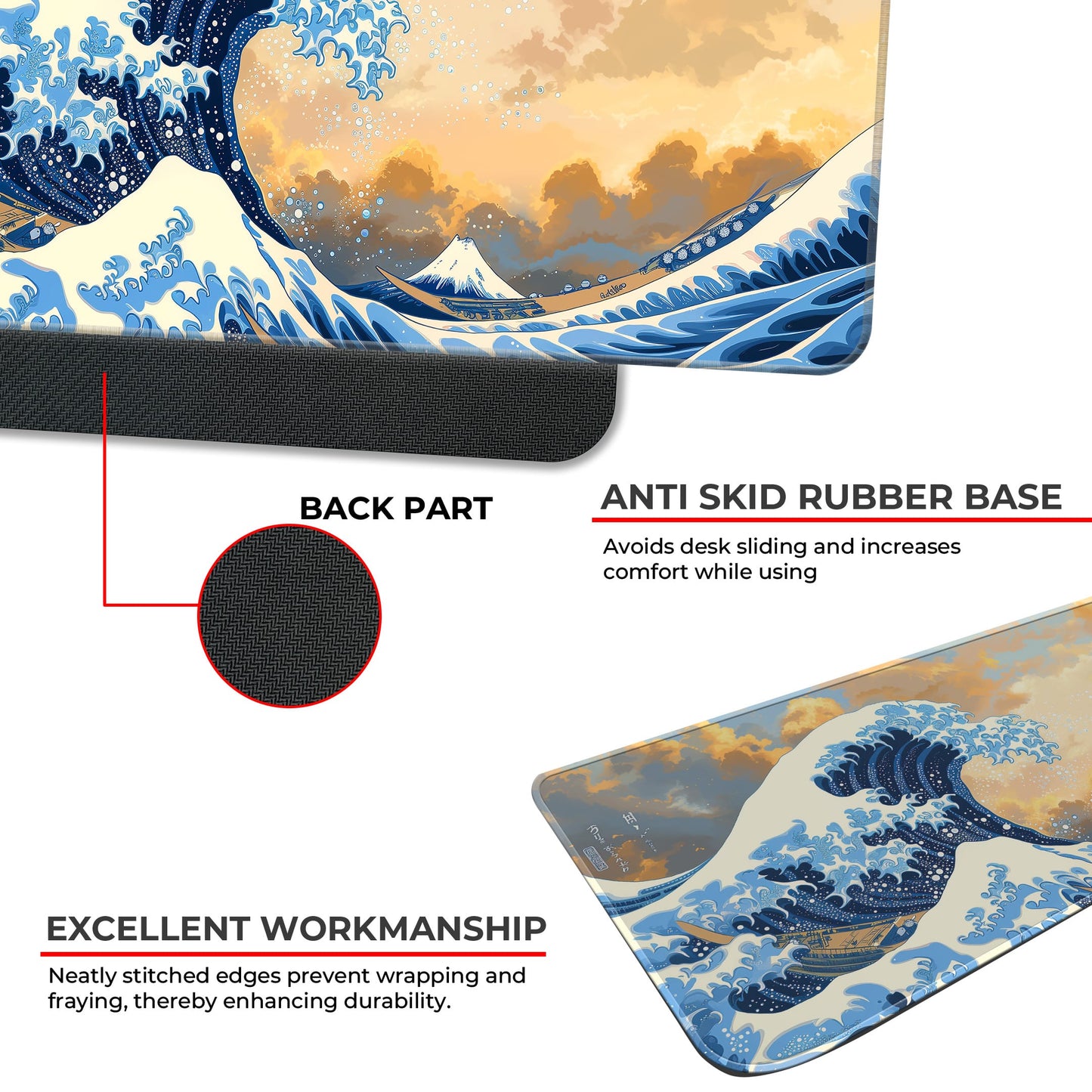 Sea Waves Abstract - E-XL Mousepad image 2