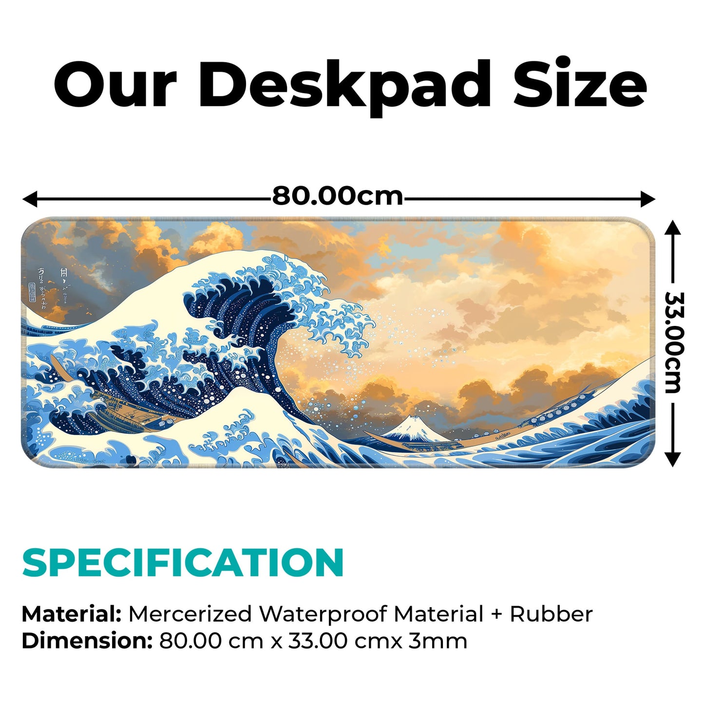Sea Waves Abstract - E-XL Mousepad image 1