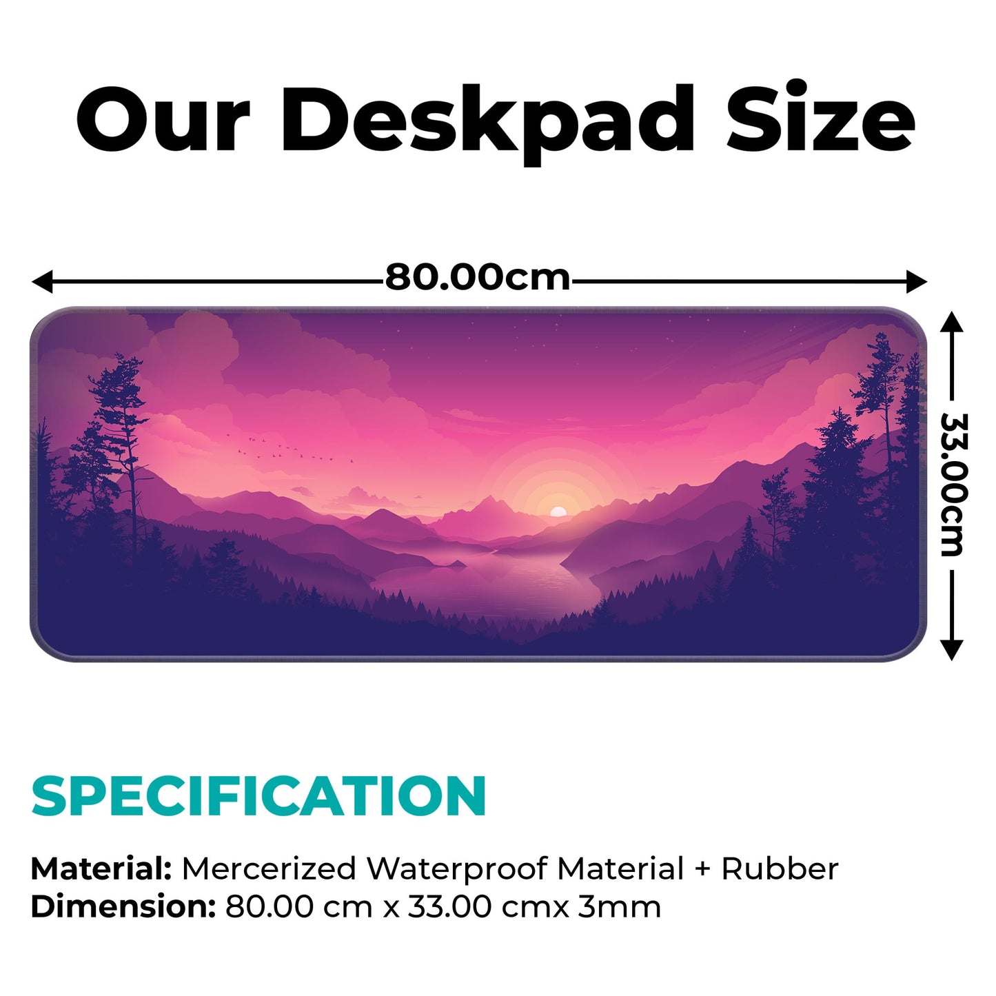 Pink Sunset - E-XL Mousepad image 1