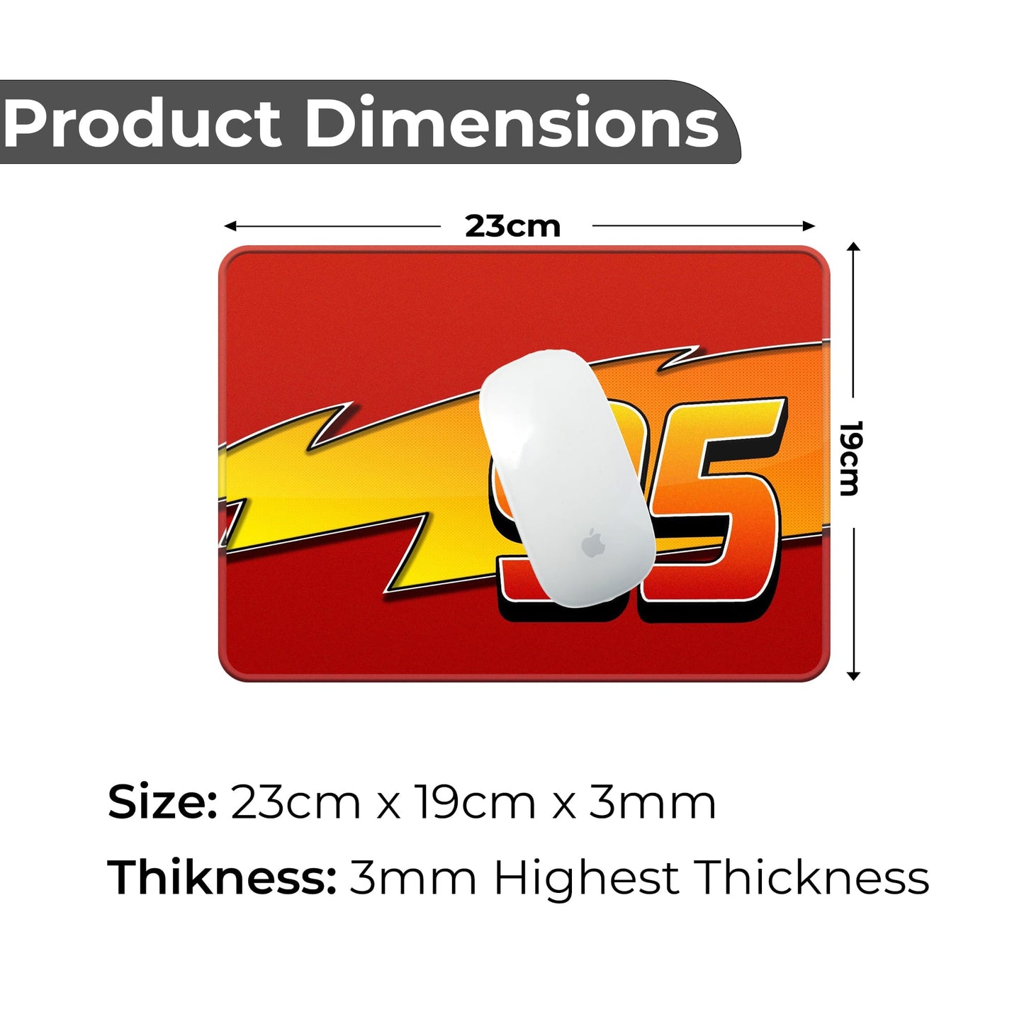 Lightning McQueen - S Size Mousepad image 1