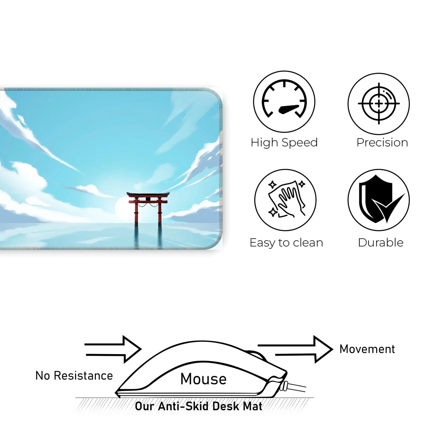 Tori Gate - Sunny Day - E-XL Mousepad image 3