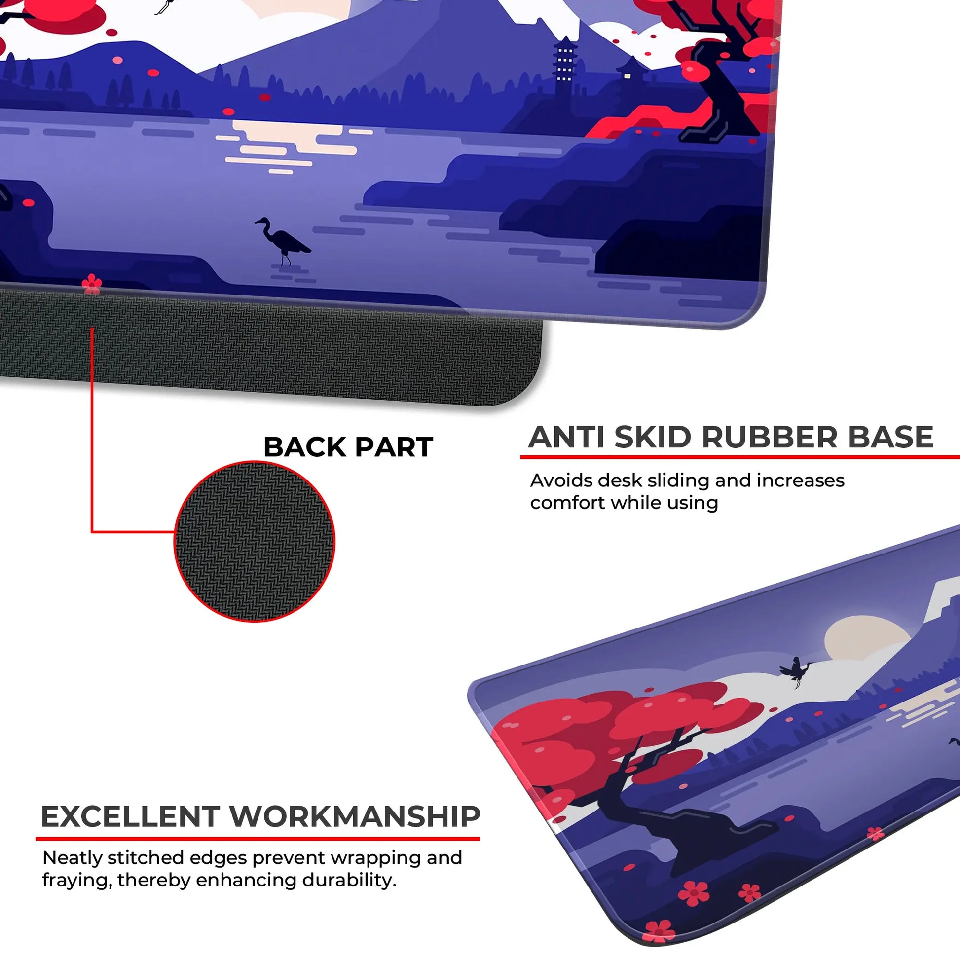 Mountains Art - Purple - E-XL Mousepad image 2