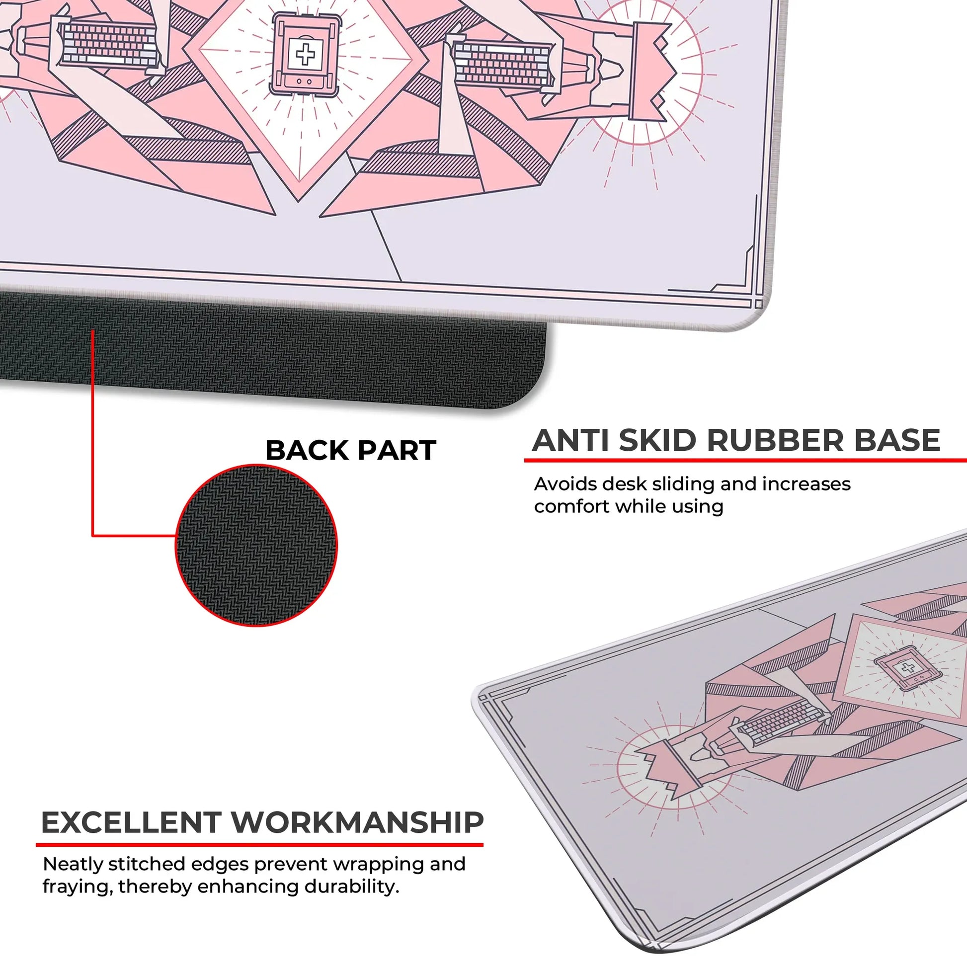 Minimal Keycap - Lavender - E-XL Mousepad image 2