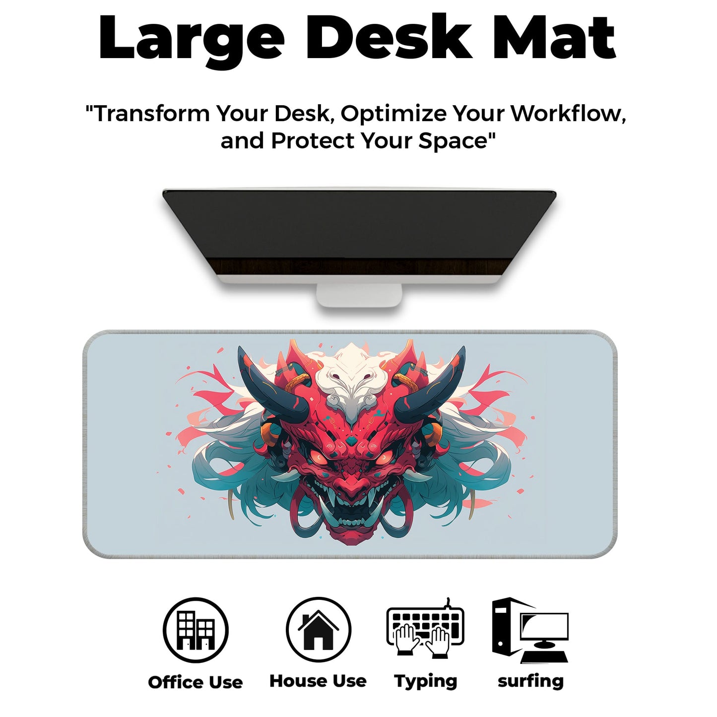 Oni Mask - Light - E-XL Mousepad image 5