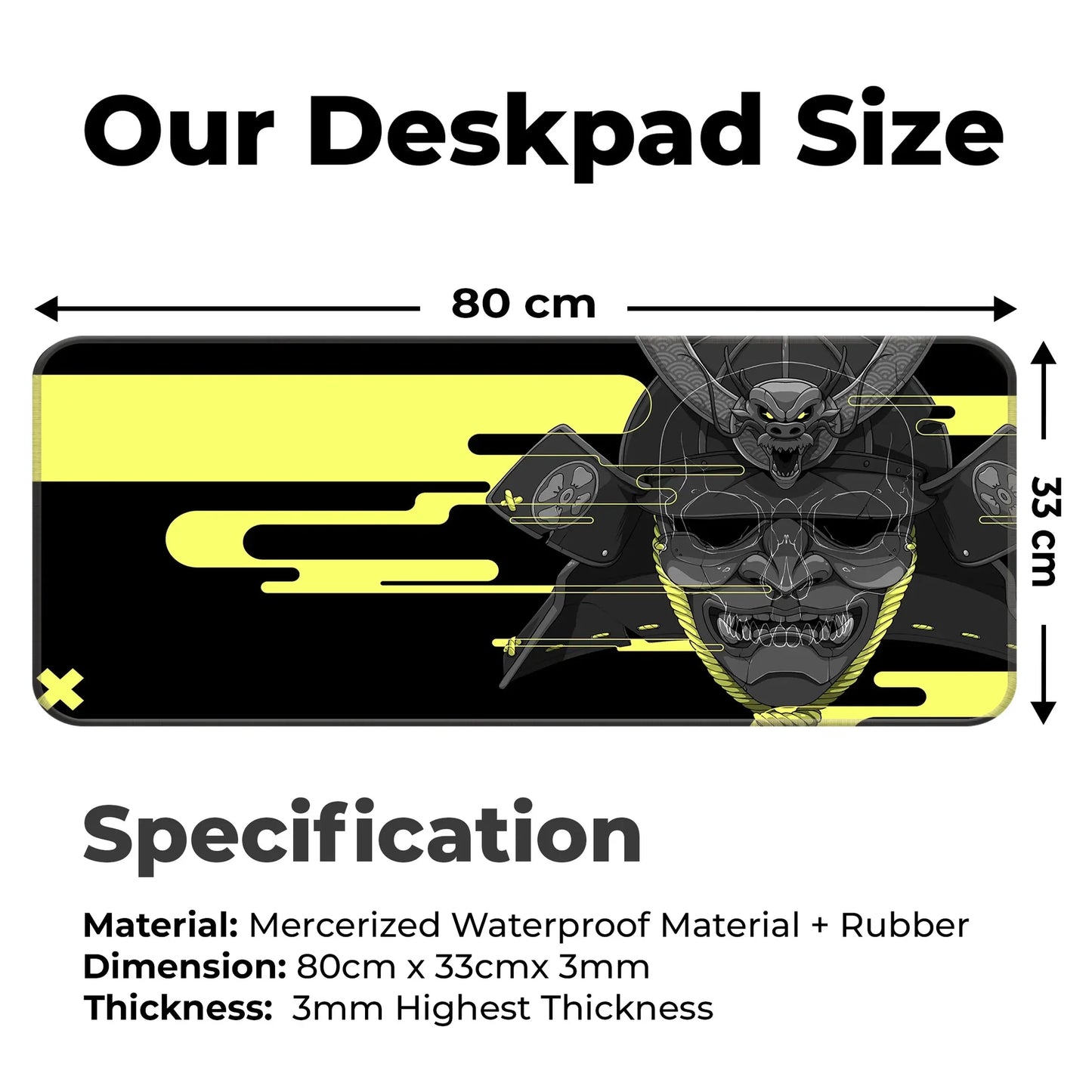 Cyber Oni - Yellow - E-XL Mousepad image 1
