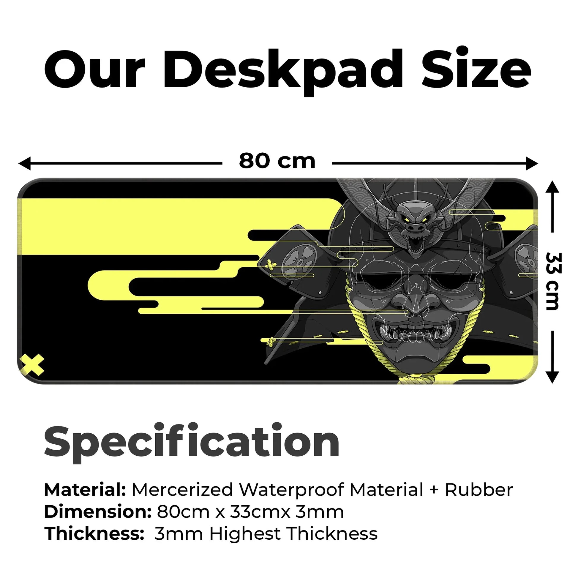 Cyber Oni - Yellow - E-XL Mousepad image 1