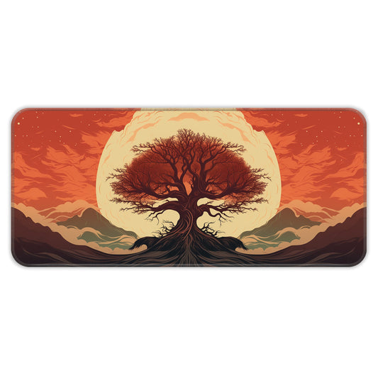Red Tree Abstract - E-XL Mousepad image 0