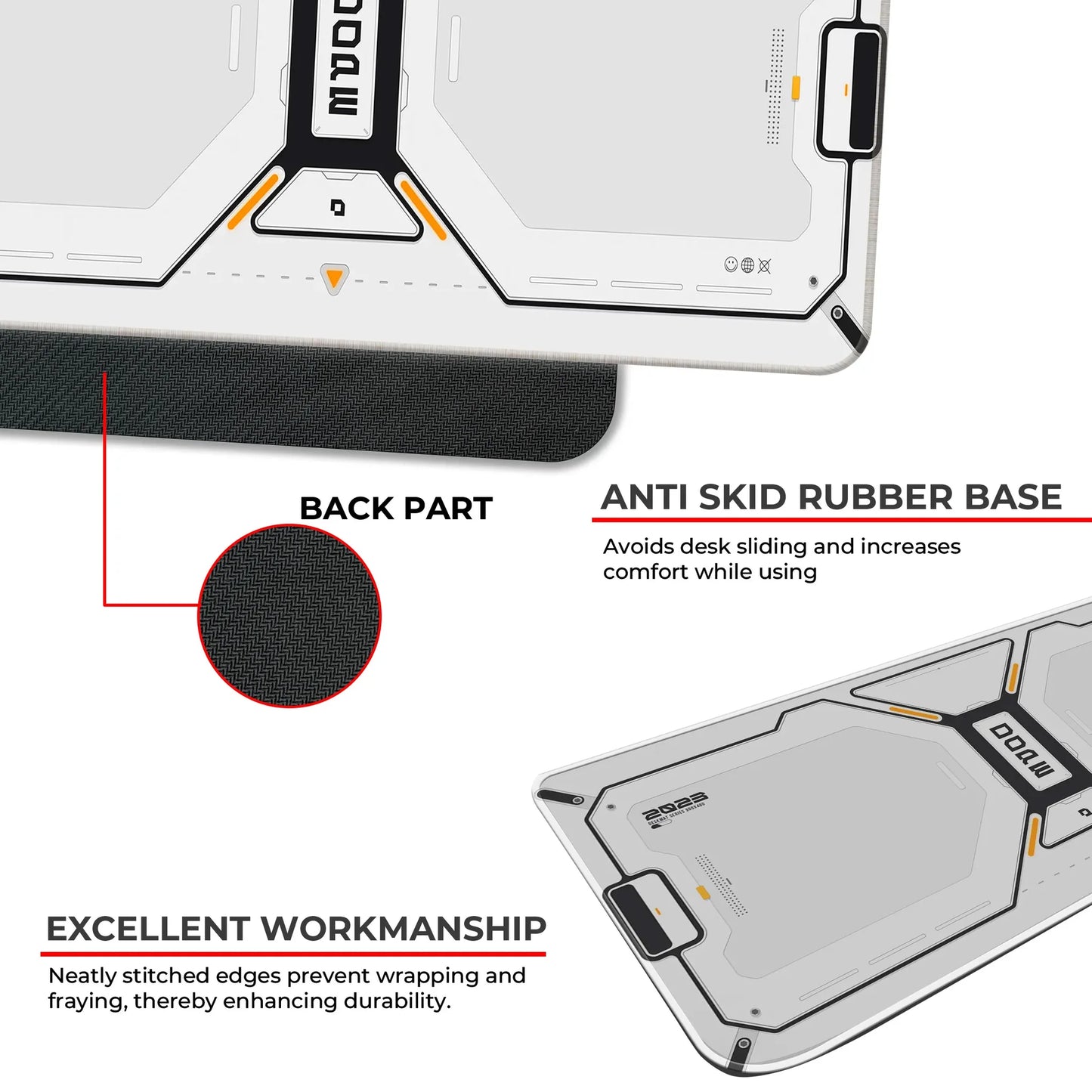 Dope Pattern - White - E-XL Mousepad image 2