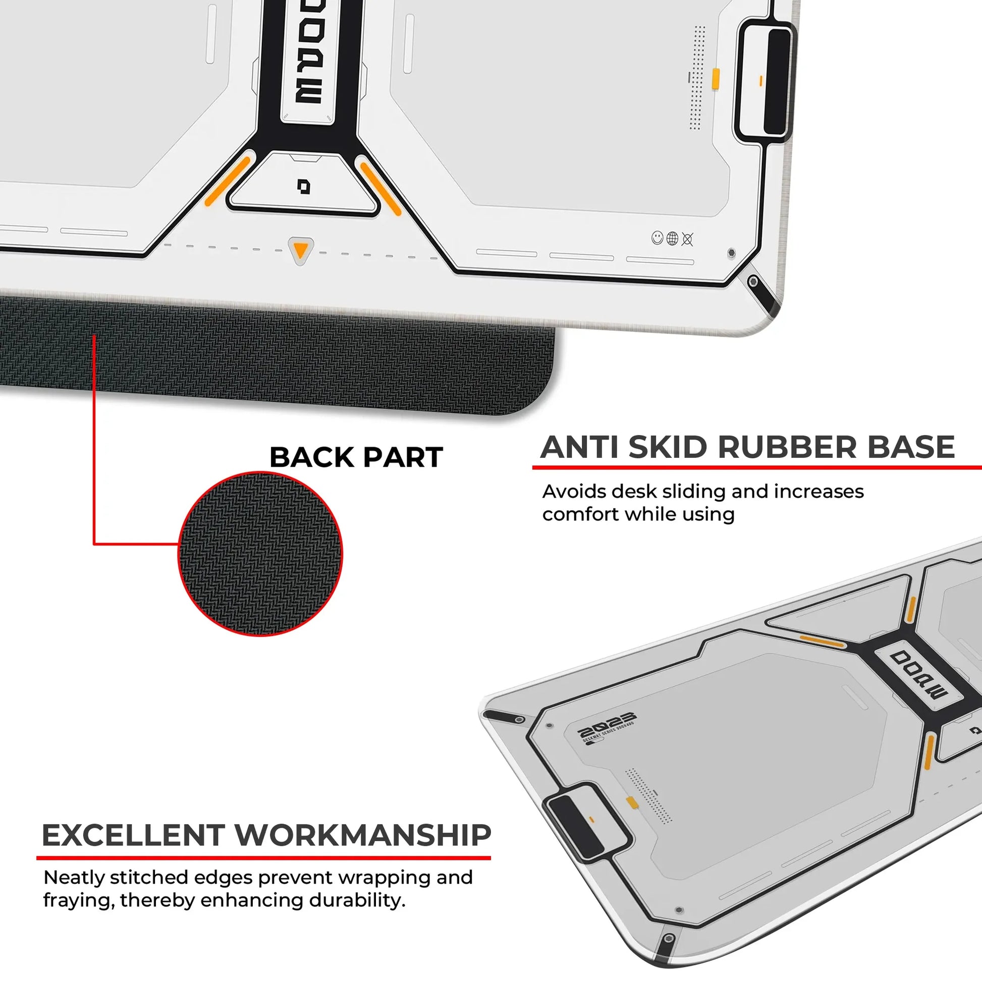 Dope Pattern - White - E-XL Mousepad image 2