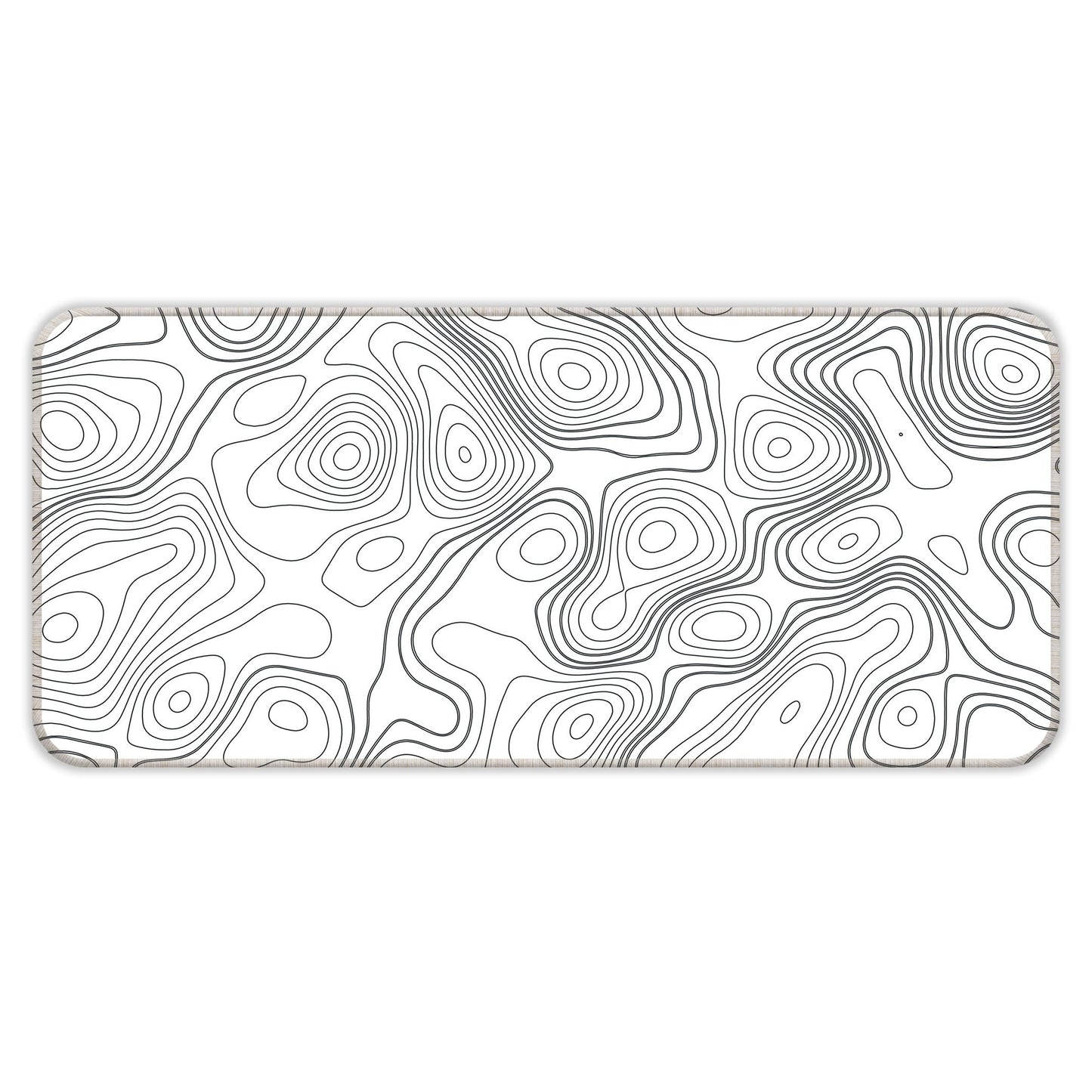 White Topography - E-XL Mousepad image 0