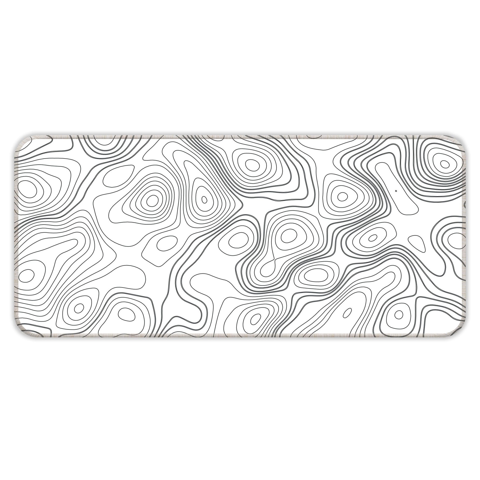 White Topography - E-XL Mousepad image 0