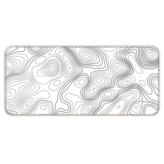 White Topography - E-XL Mousepad image 0