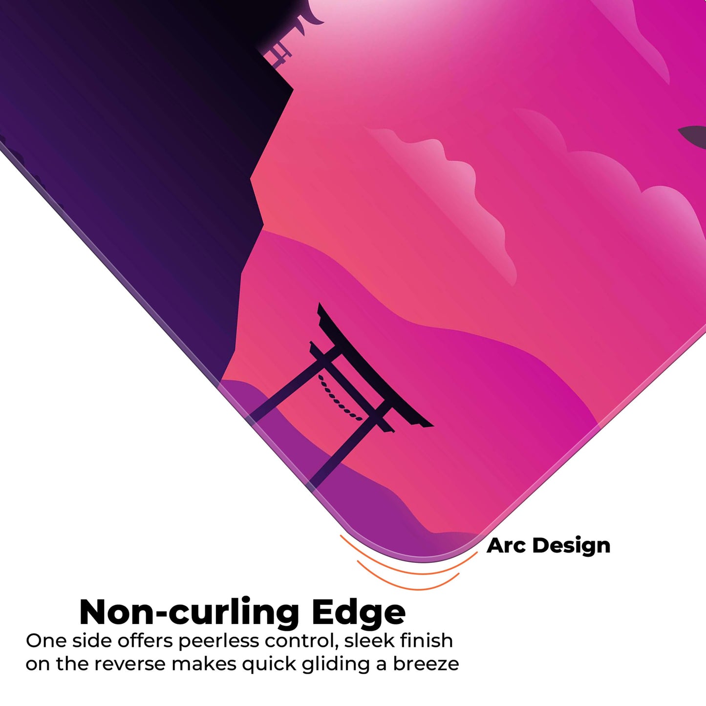 Pink Japanese Temple - E-XL Mousepad image 4