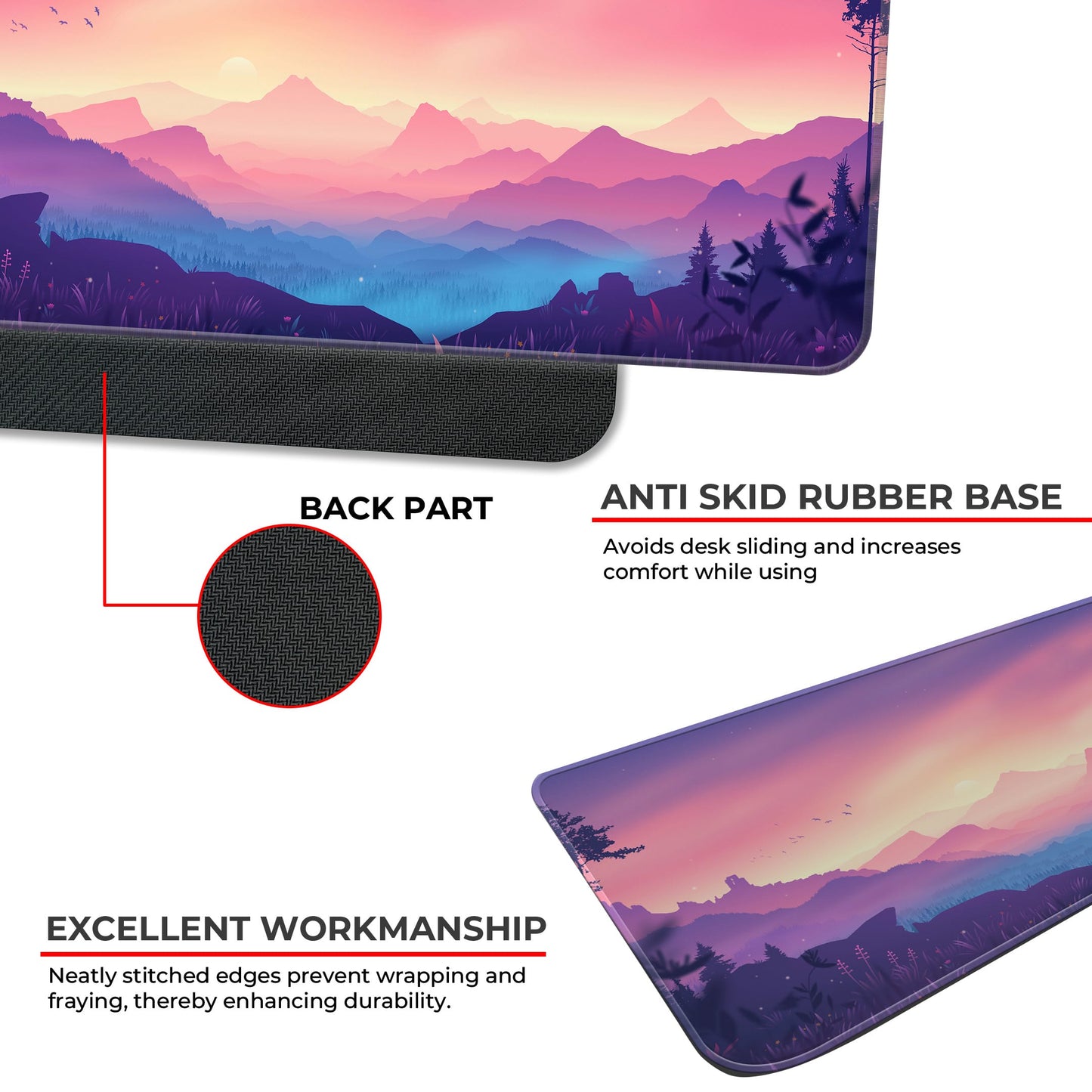 Mountains Subtle - E-XL Mousepad image 2