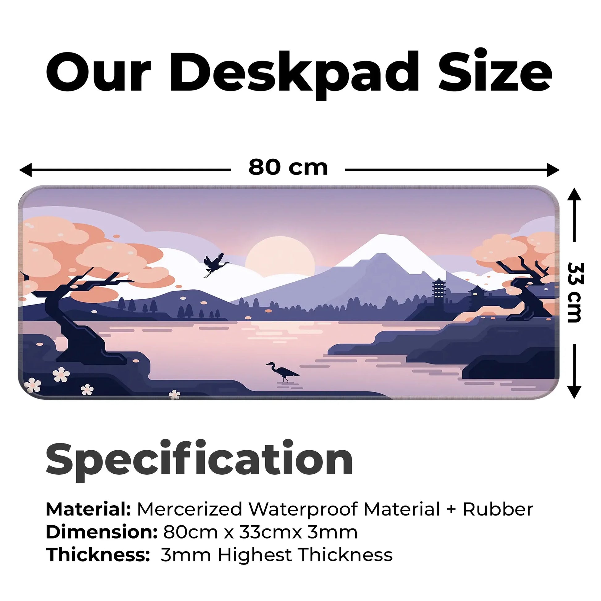 Mountains Art - Lavender - E-XL Mousepad image 1