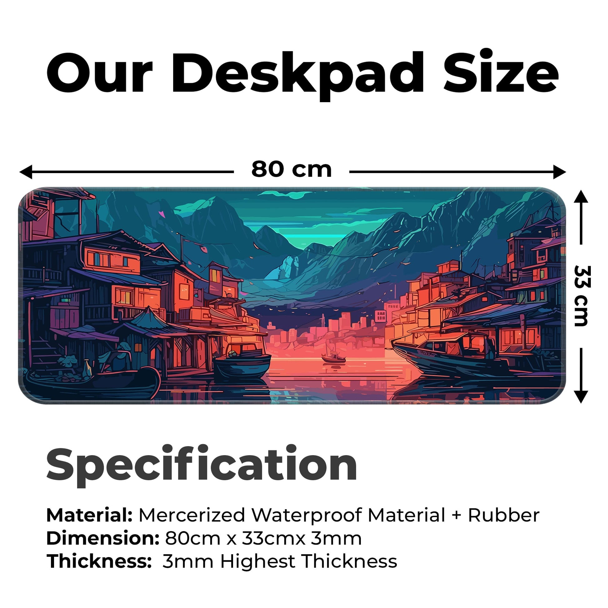 River Night City - E-XL Mousepad image 1