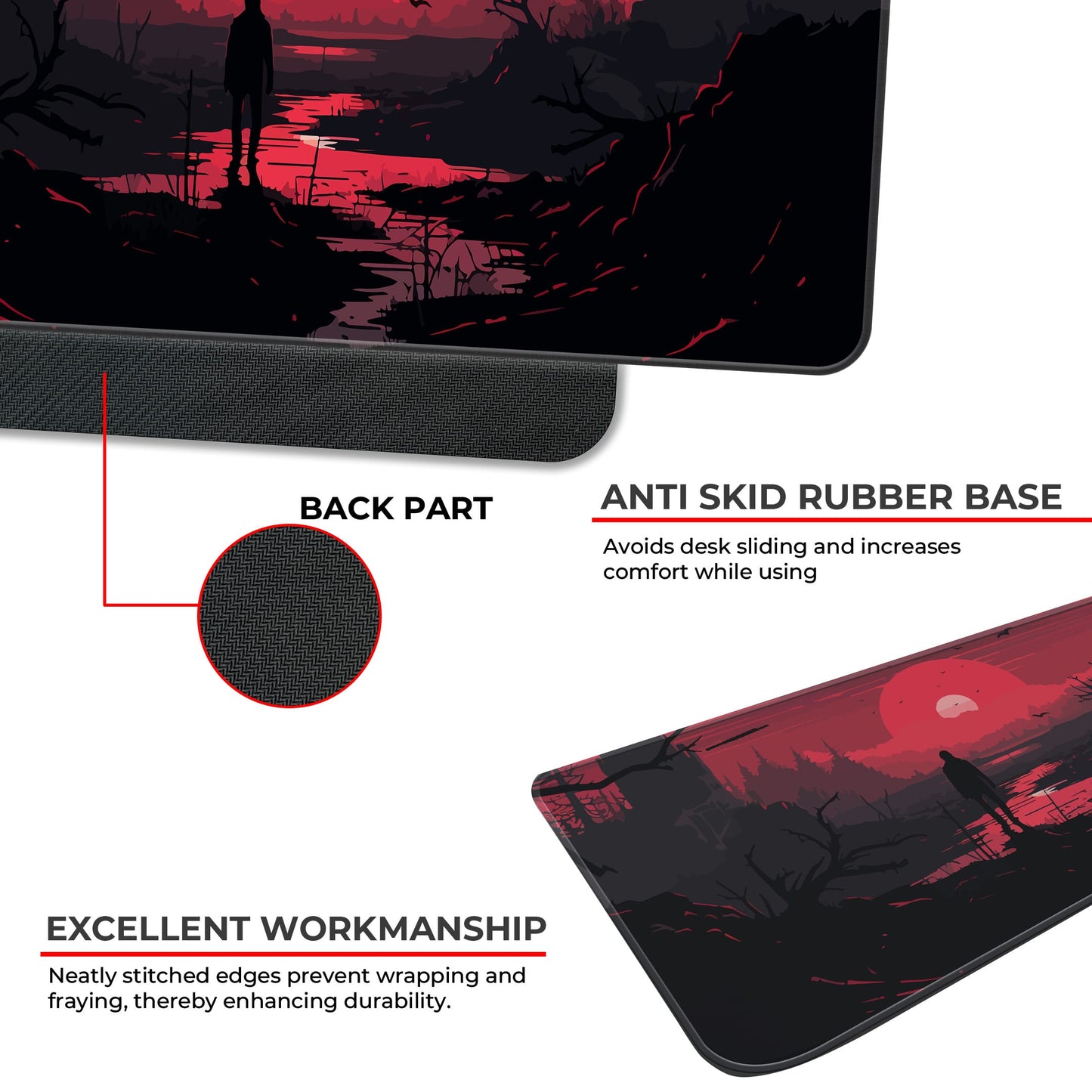 Red Landscape - E-XL Mousepad image 2