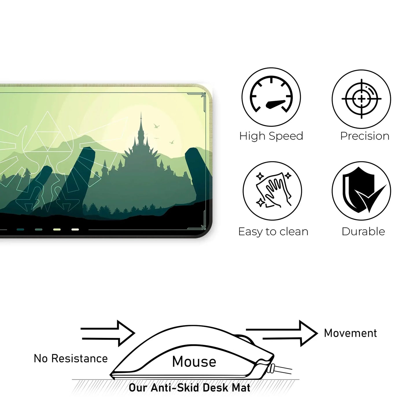 Zen Forest - Green - E-XL Mousepad image 3