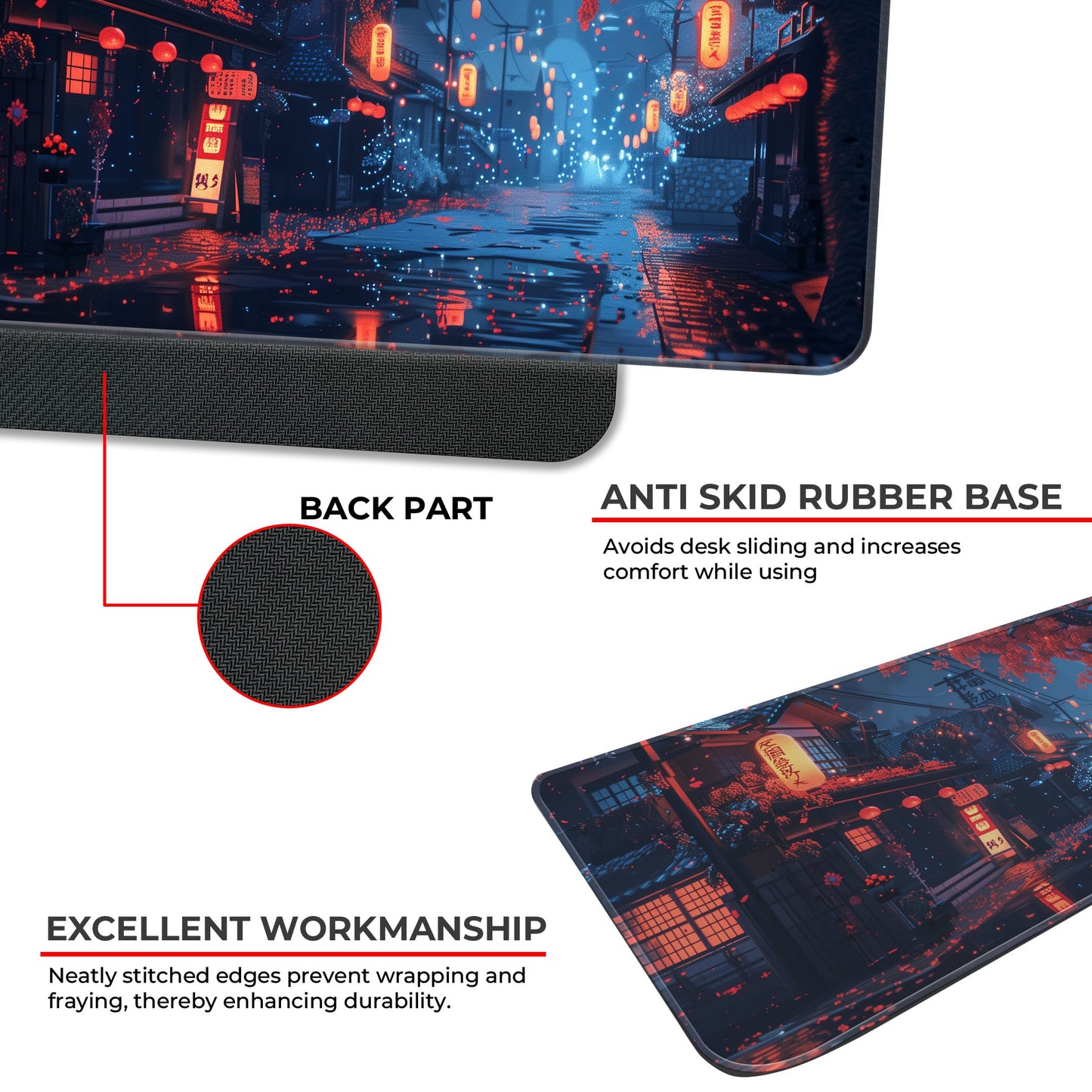 Japanese Night City - E-XL Mousepad image 2