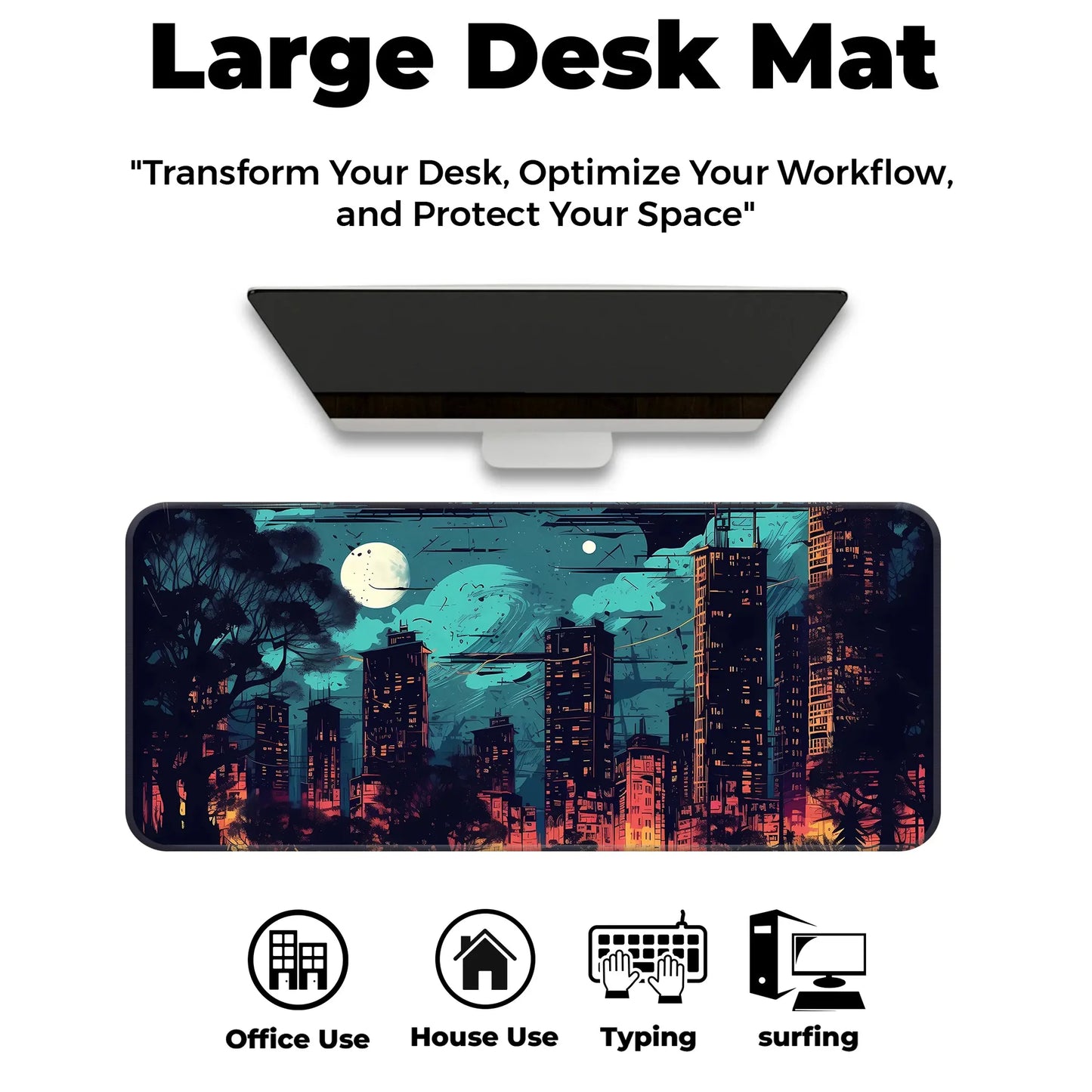 Modern Night City - E-XL Mousepad image 5