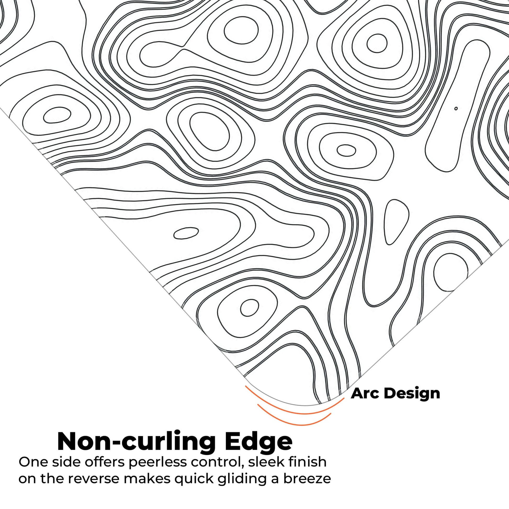 White Topography - E-XL Mousepad image 4