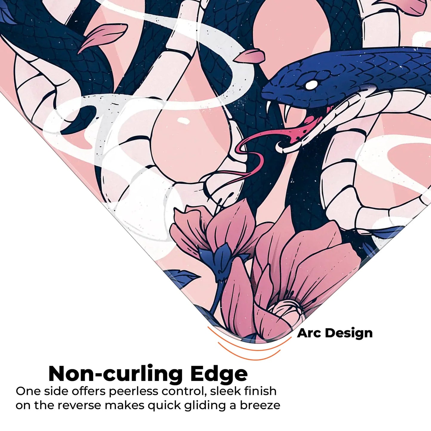 Sakura Snakes - Blue - E-XL Mousepad image 4