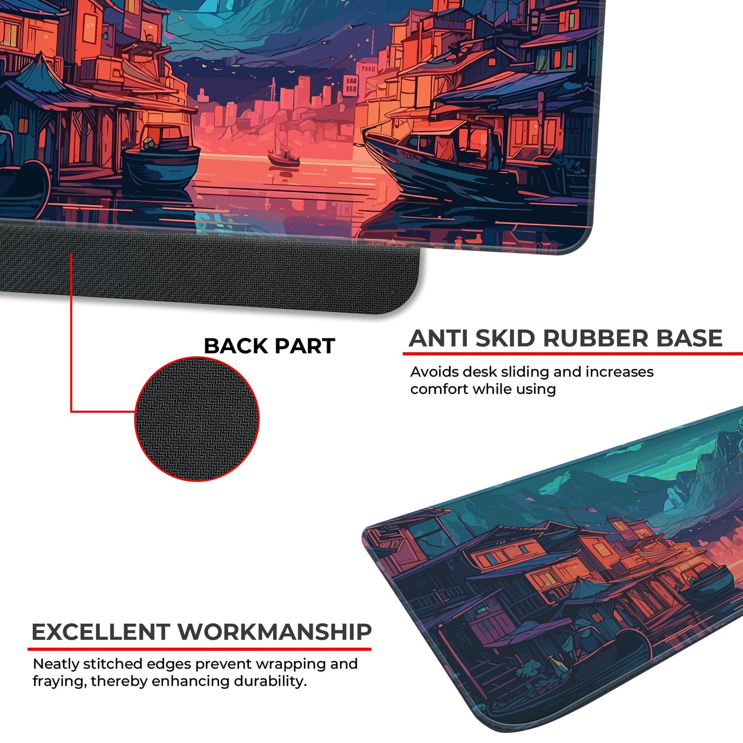 River Night City - E-XL Mousepad image 2