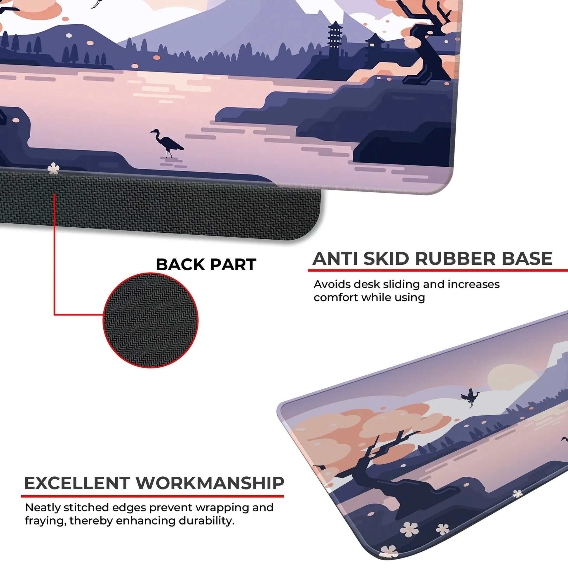 Mountains Art - Lavender - E-XL Mousepad image 2