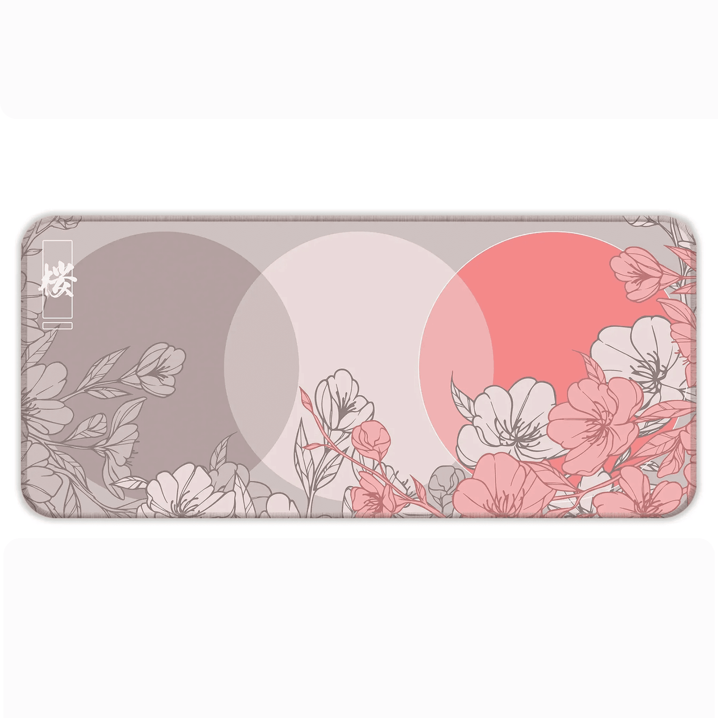 Sakura Circles - Peach - E-XL Mousepad image 0