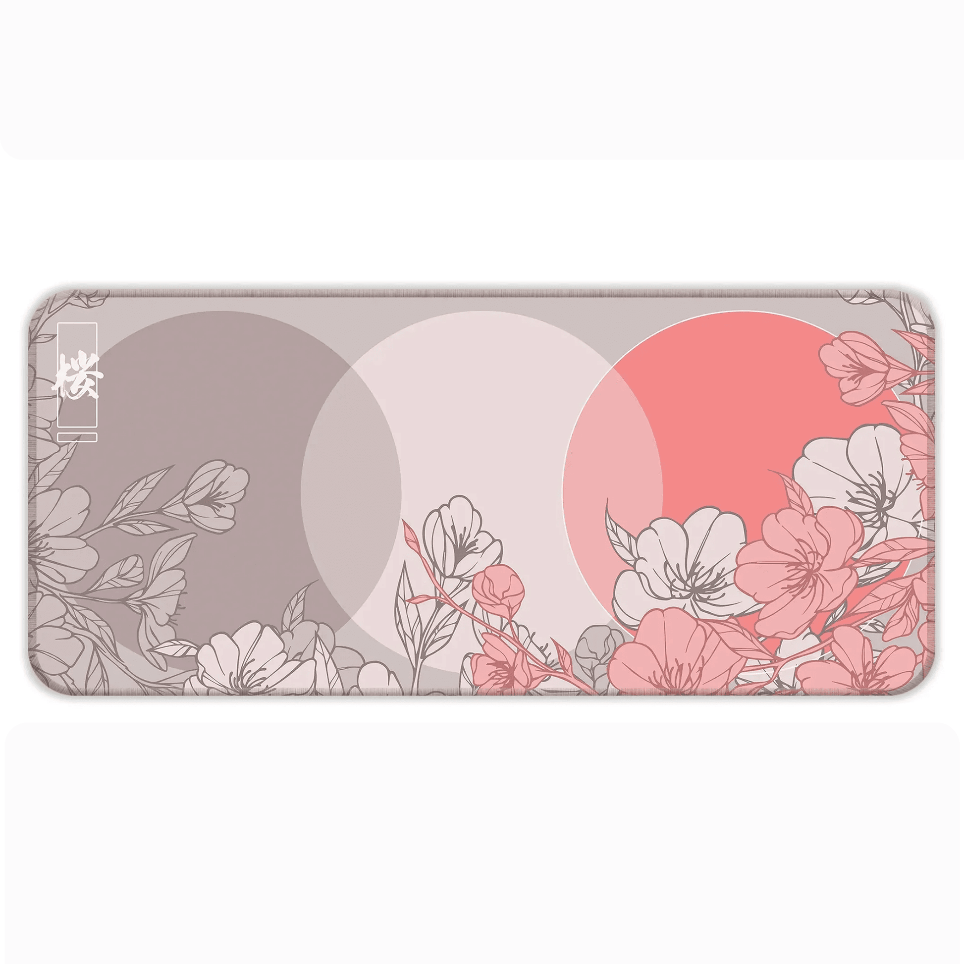 Sakura Circles - Peach - E-XL Mousepad image 0