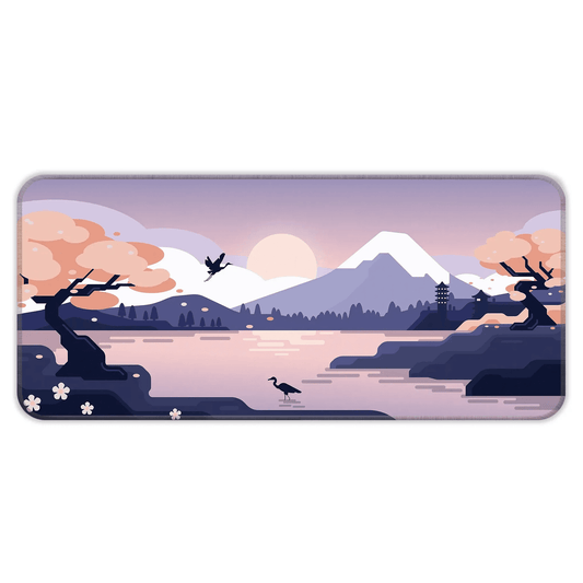 Mountains Art - Lavender - E-XL Mousepad image 0