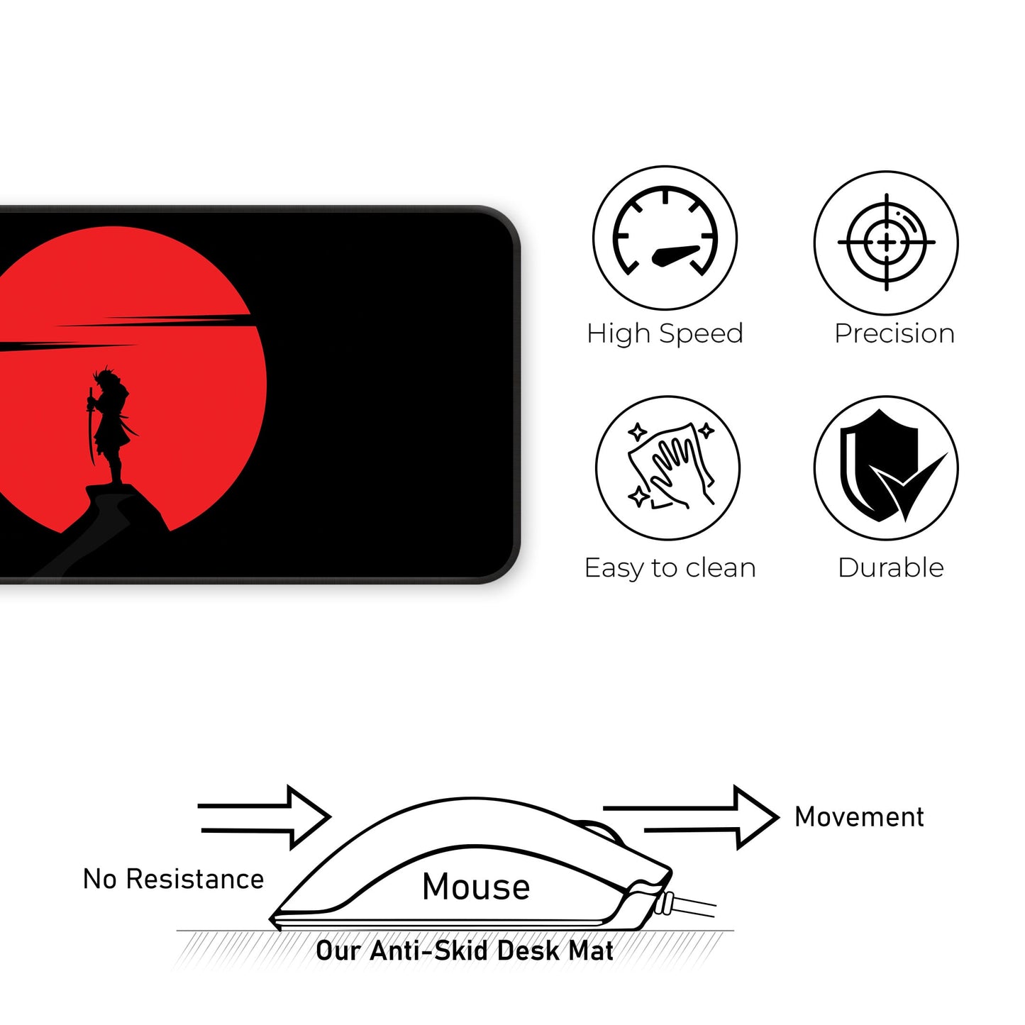 Red Ninja - E-XL Mousepad image 3