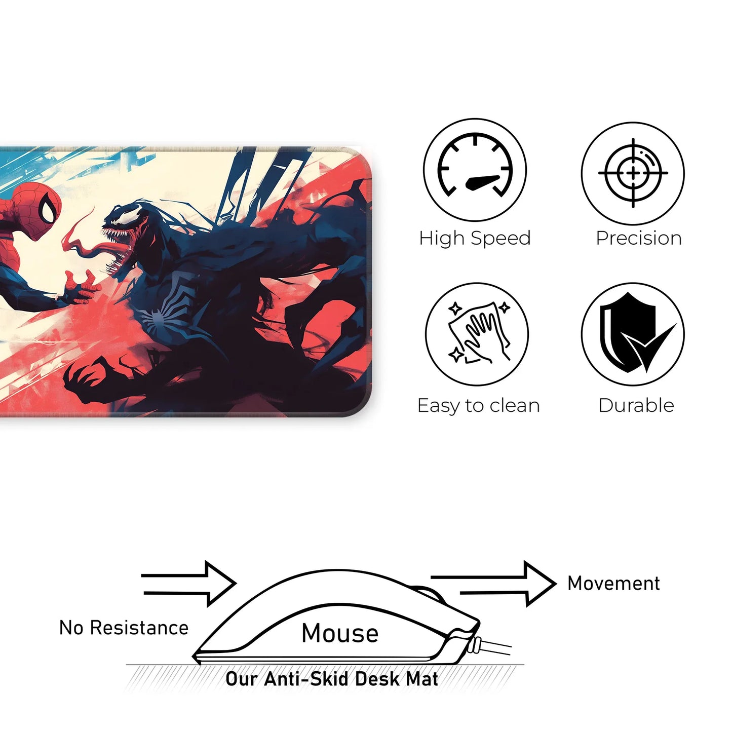 Spiderman vs Venom - E-XL Mousepad image 3