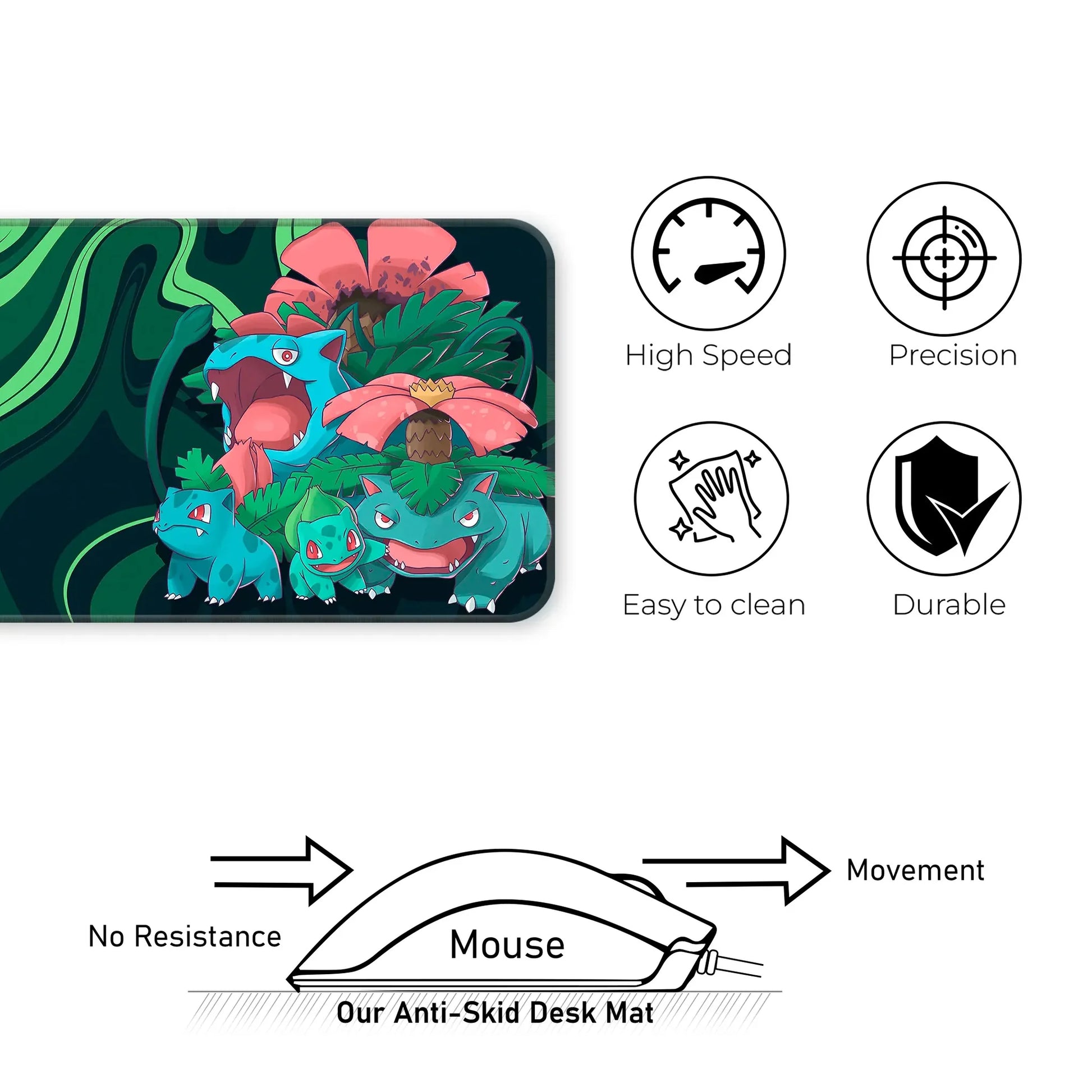 Bulbasaur Family - E-XL Mousepad image 3