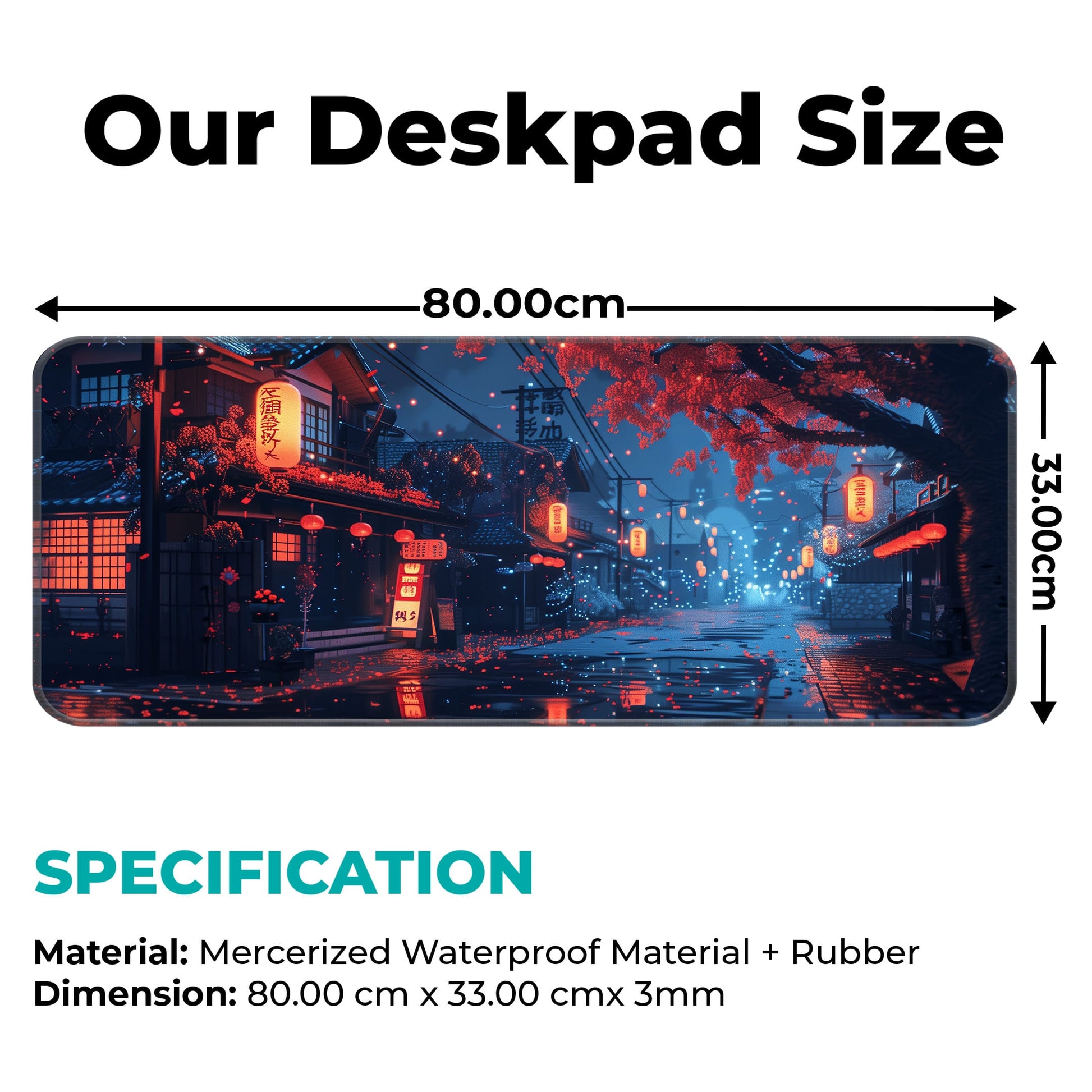 Japanese Night City - E-XL Mousepad image 1