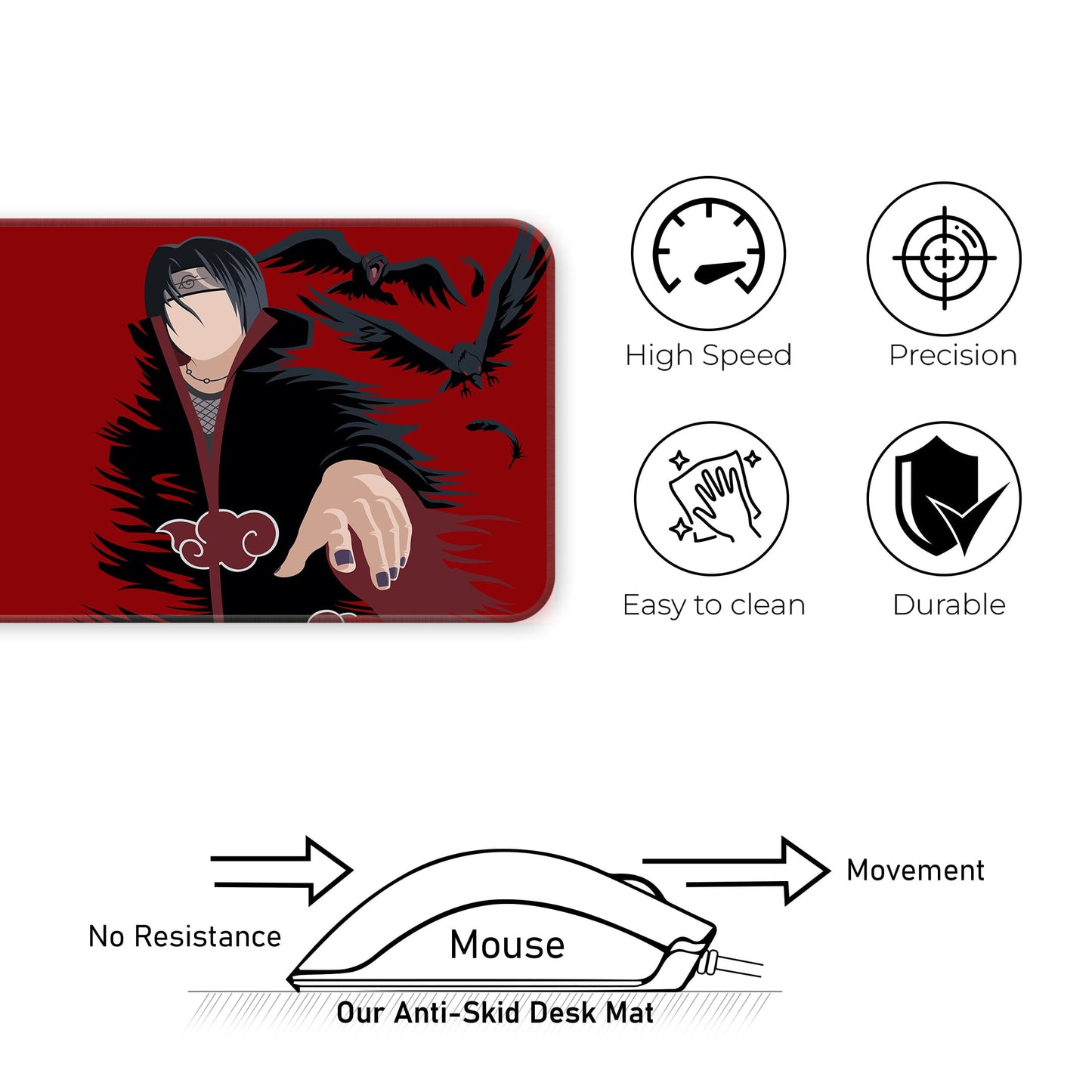 Itachi - Minimal - II - E-XL Mousepad image 3