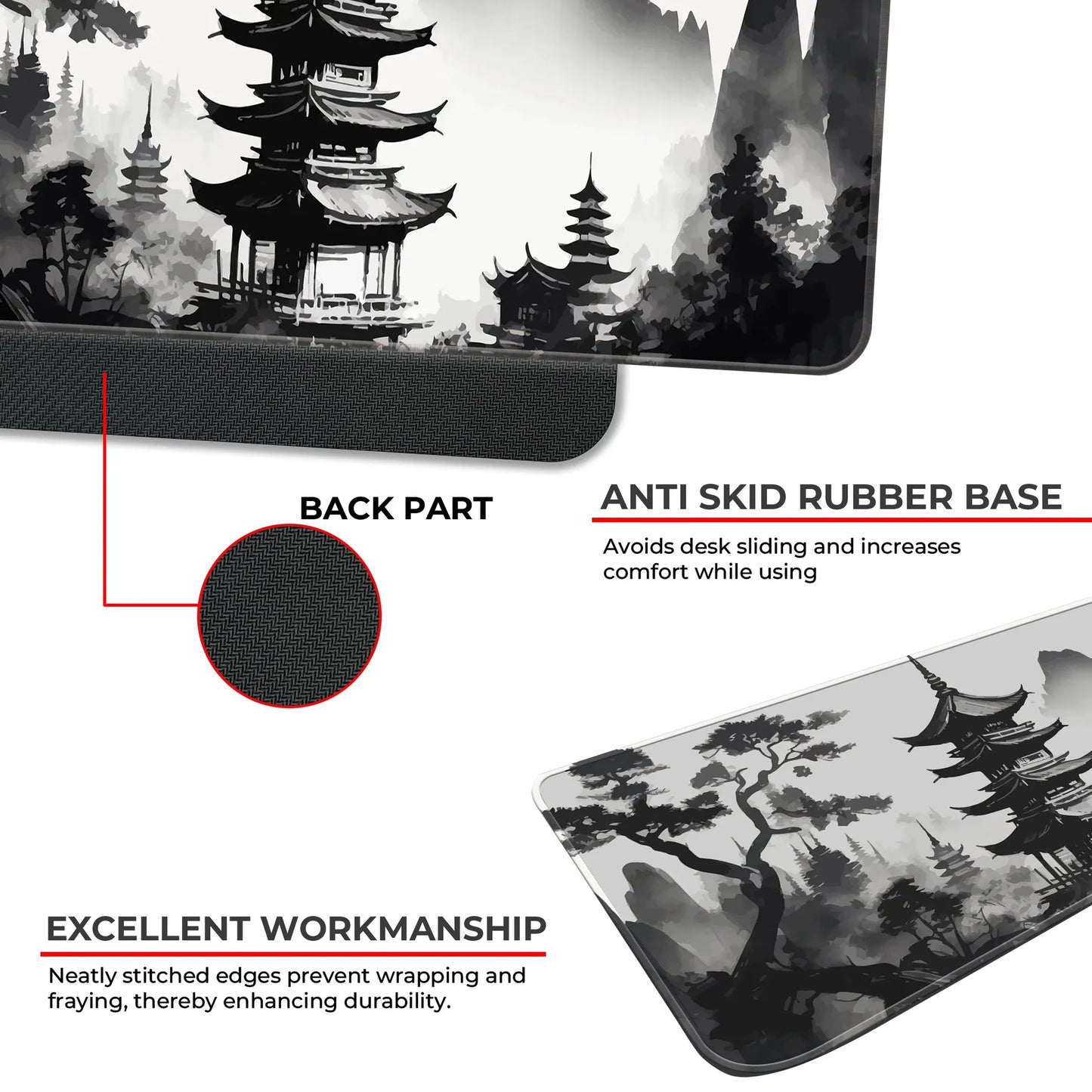 Japanese Zen Temple - E-XL Mousepad image 2