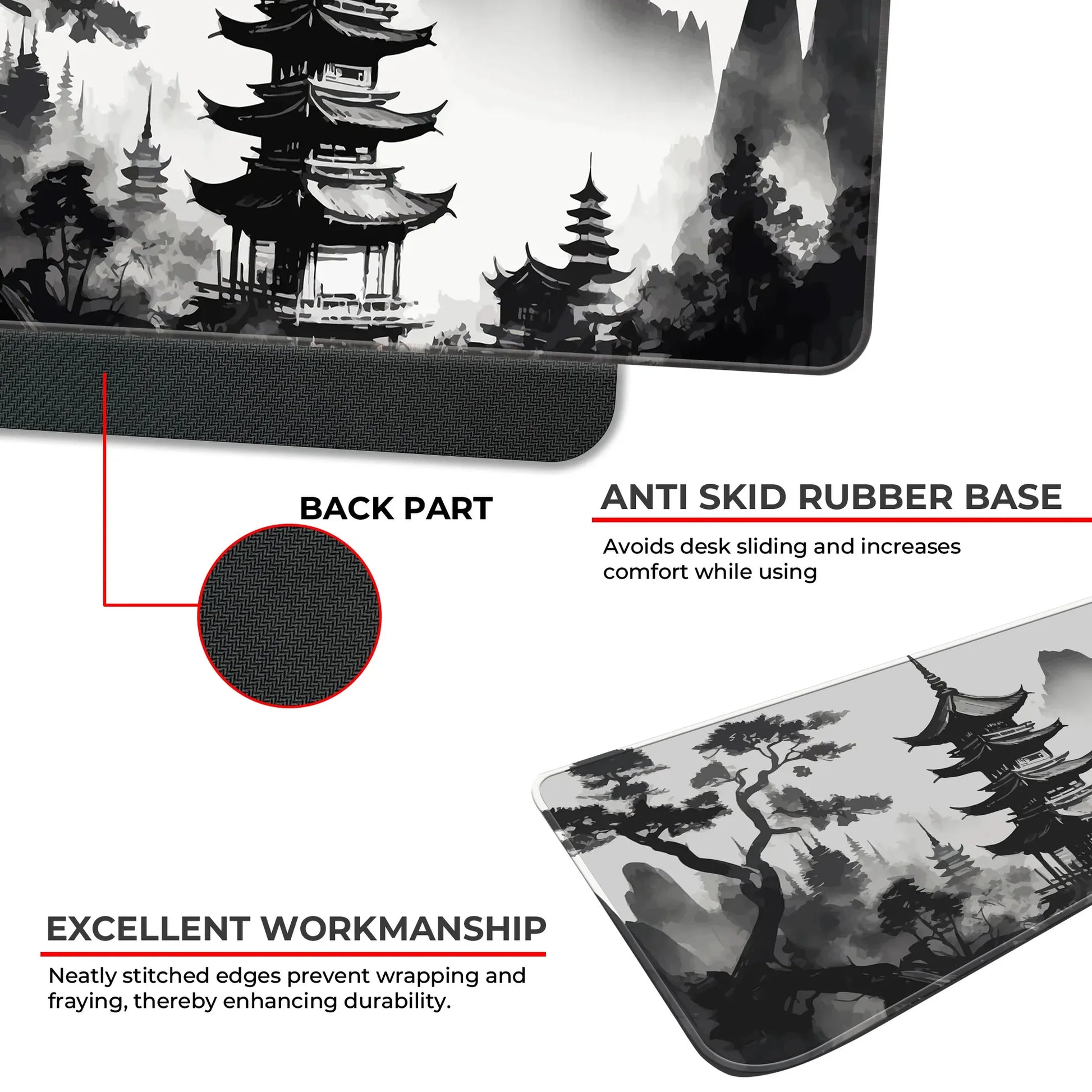 Japanese Zen Temple - E-XL Mousepad image 2