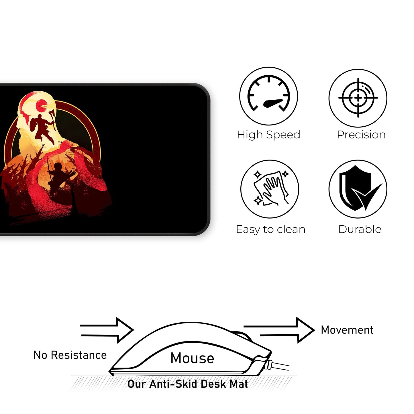 Kratos Artwork - E-XL Mousepad image 3